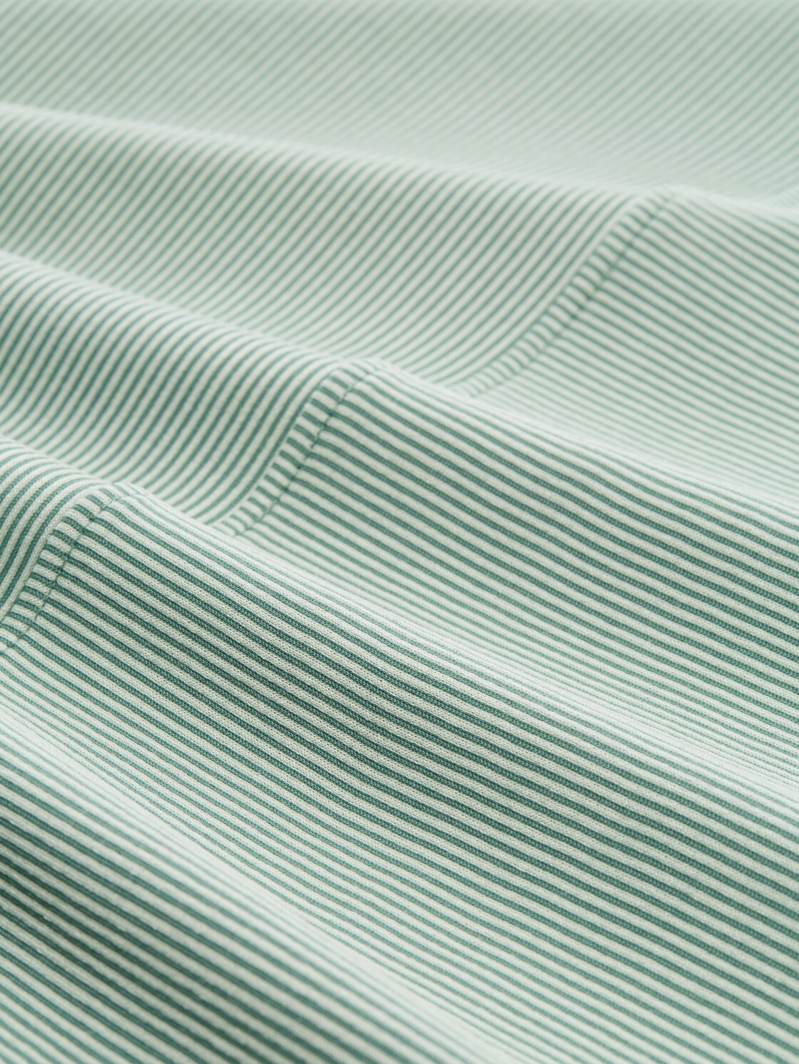 Loose Fit Langarmshirt mit Raffärmeln - small tonal matchagreen stripe - Material-Ansicht