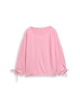 Nicht ausgewählt, Loose Fit Langarmshirt mit Raffärmeln von , rosa