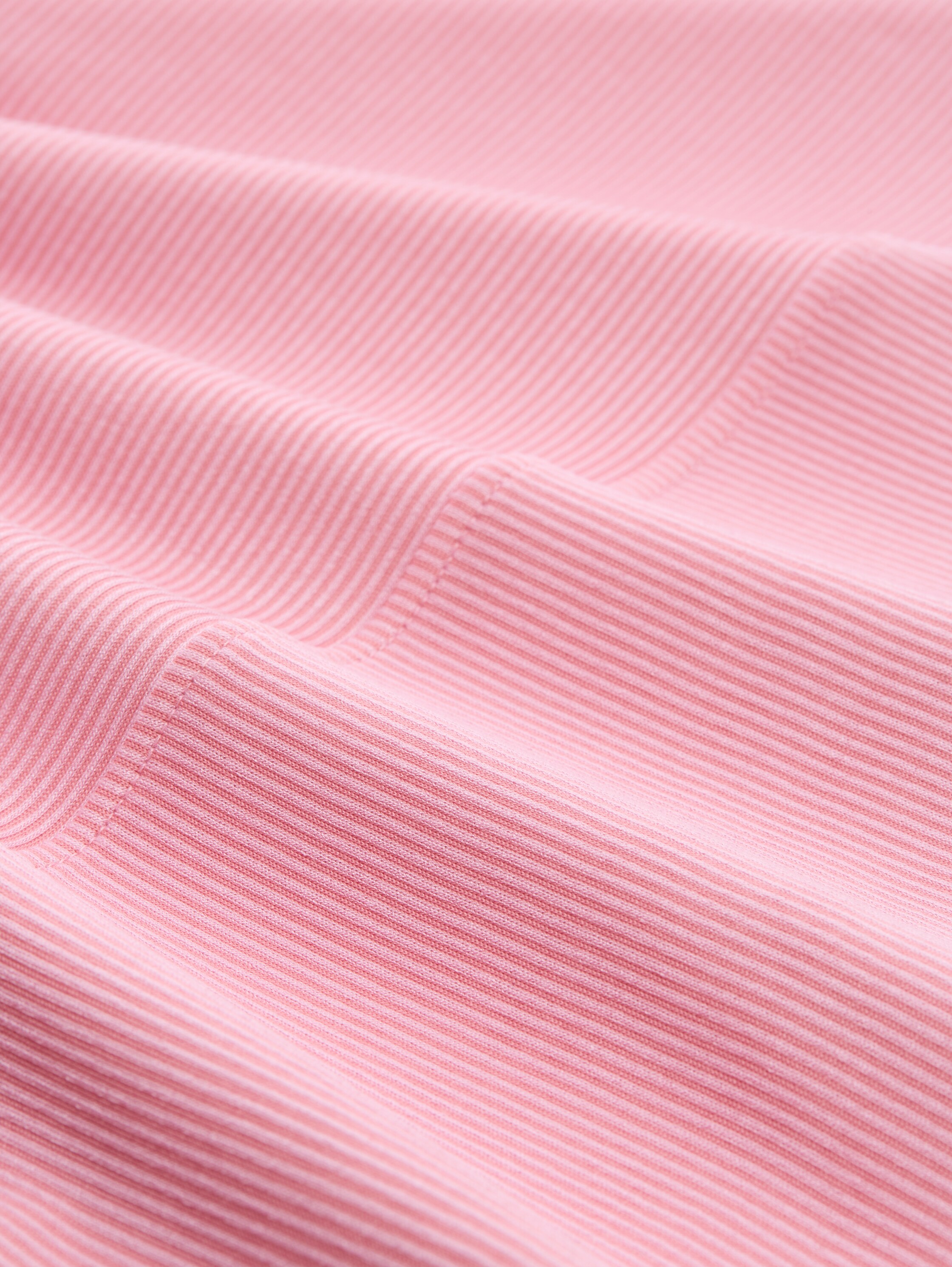 Loose Fit Langarmshirt mit Raffärmeln - small tonal blush rose stripe - Material-Ansicht