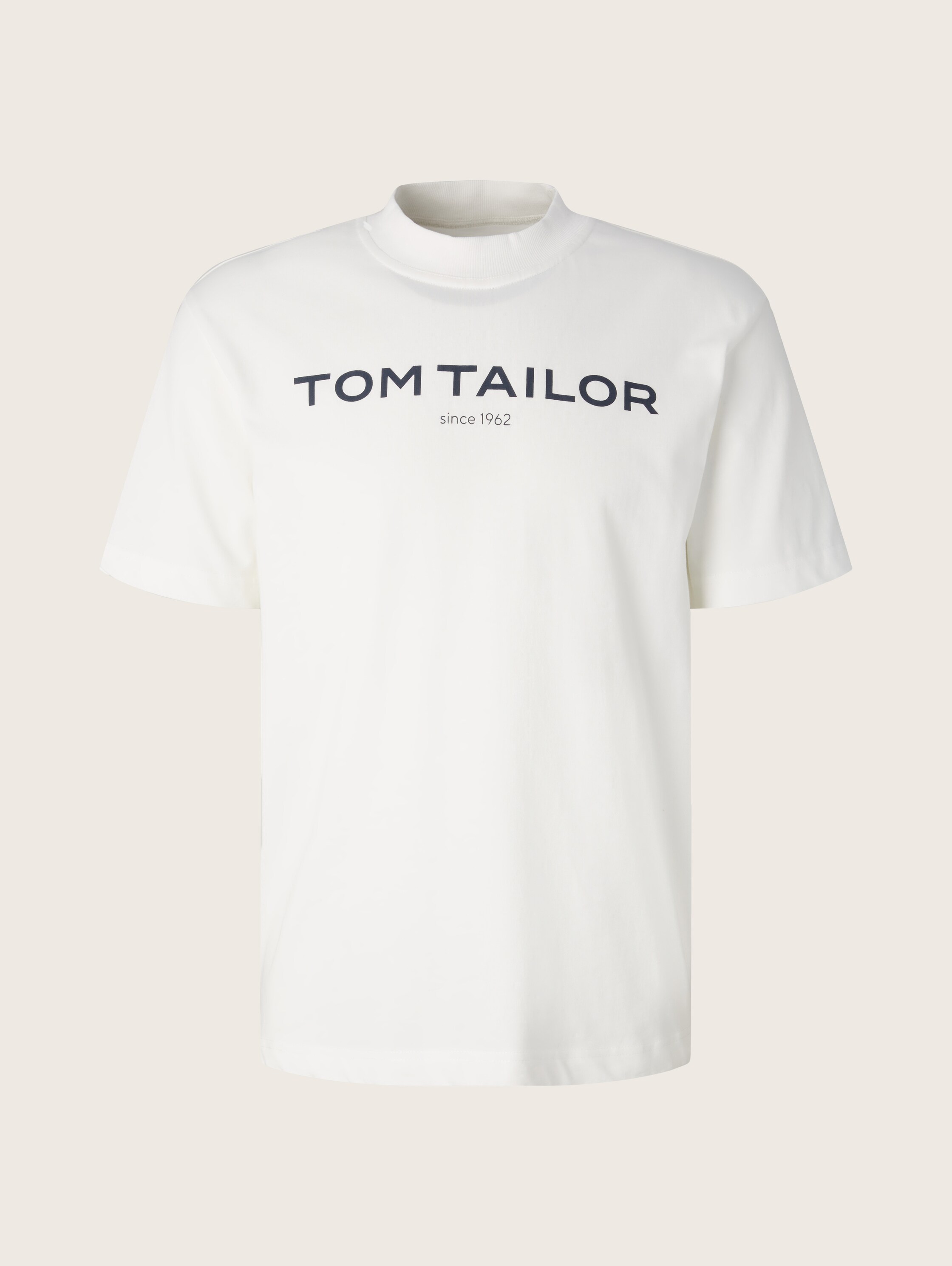 T-Shirt mit Logoprint - off white - Vorder-Produkt-Ansicht