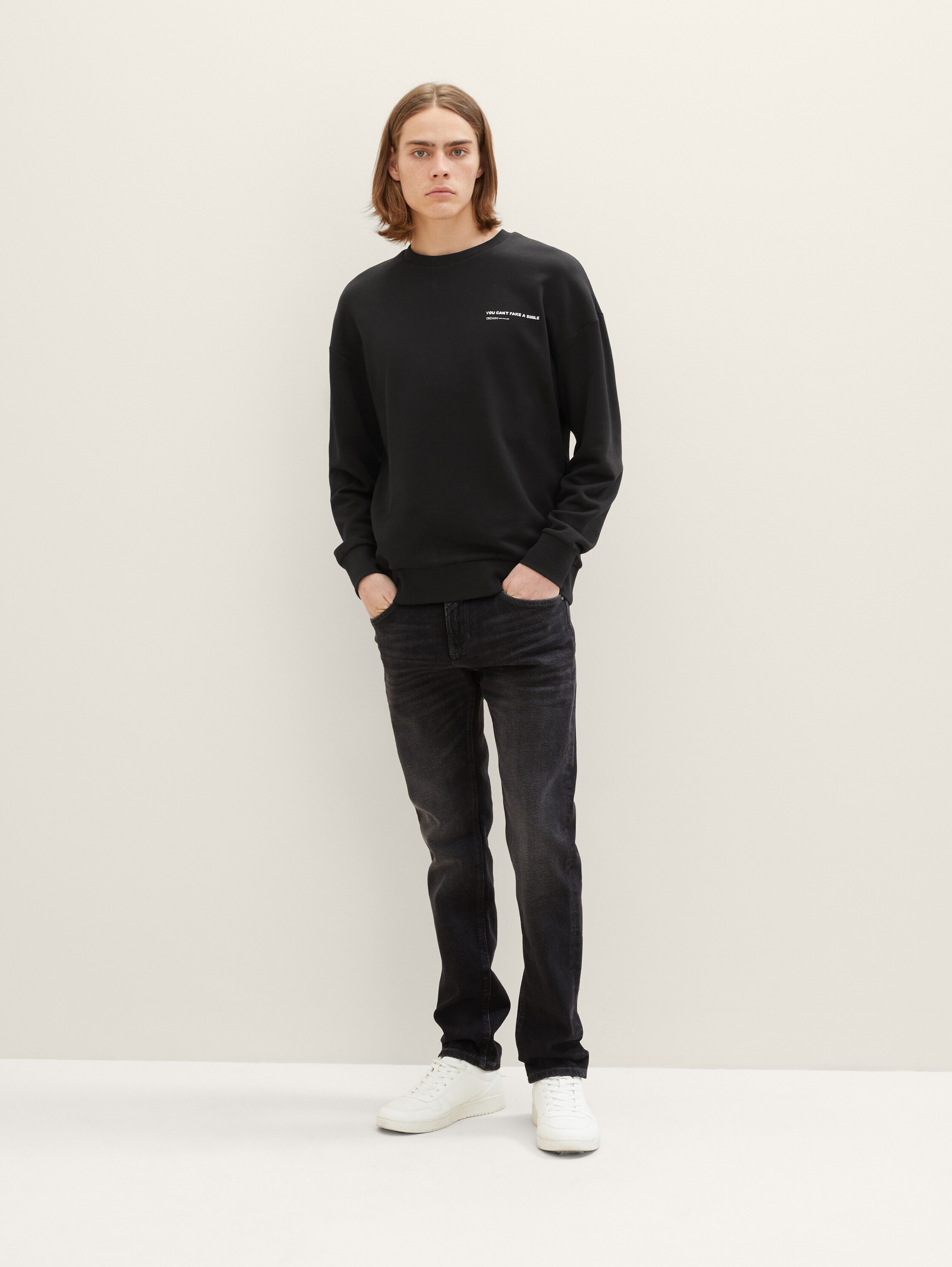 TTPIERS slim jeans - used dark stone black denim