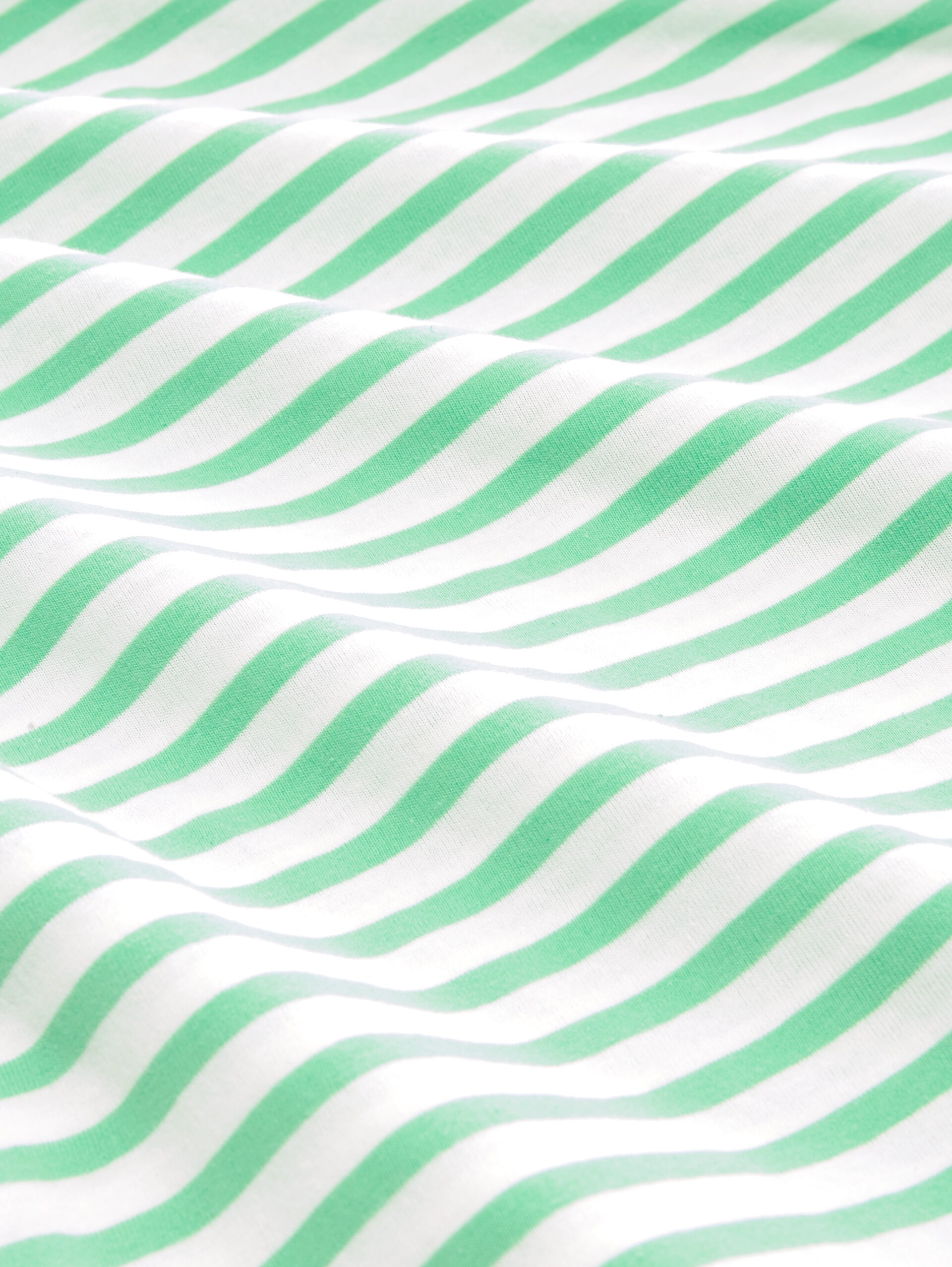 T-Shirt mit Streifenmuster - white green stripe - Material-Ansicht