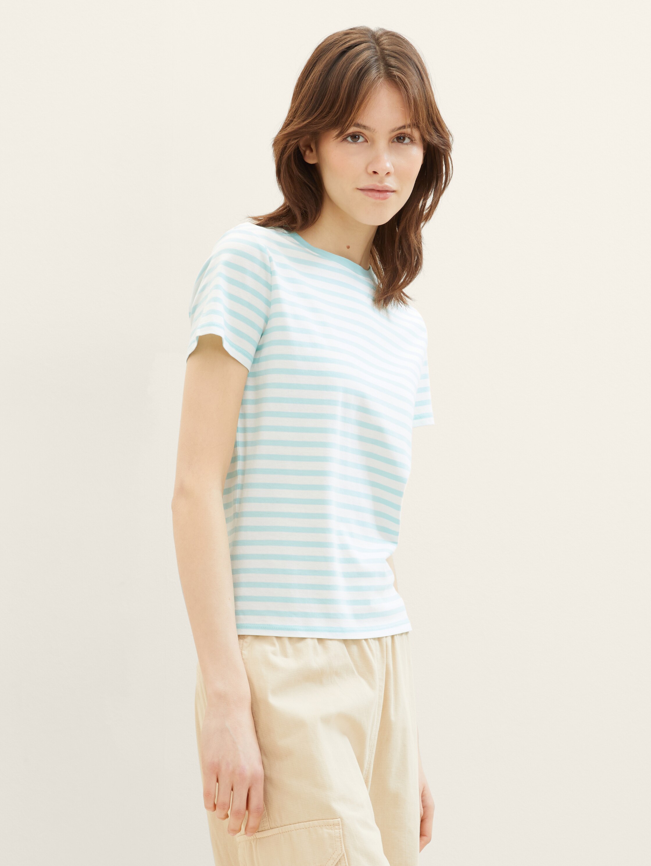 T-Shirt mit Streifenmuster - 0
