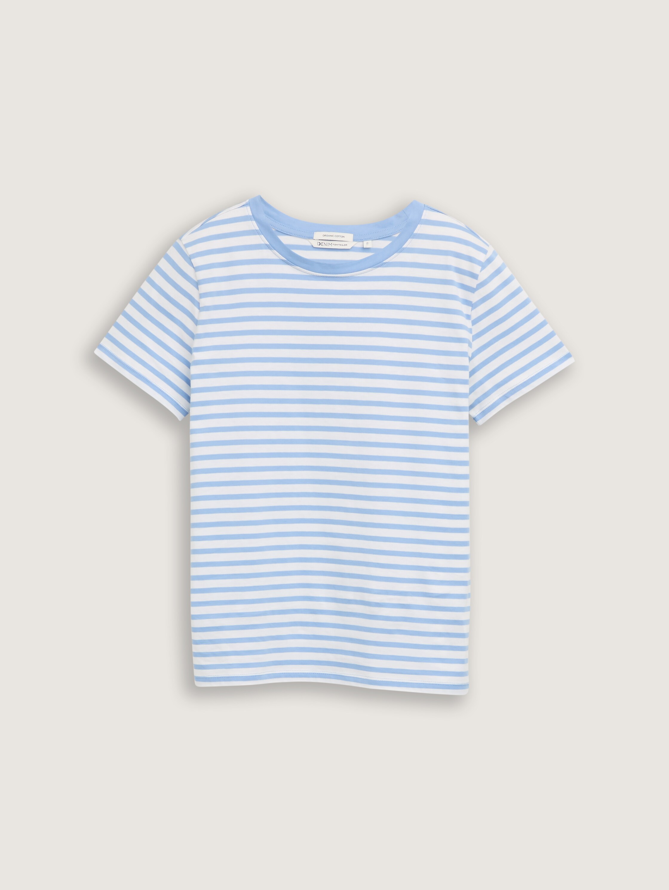 T-shirt with stripe pattern - white_light_blue_stripe - 