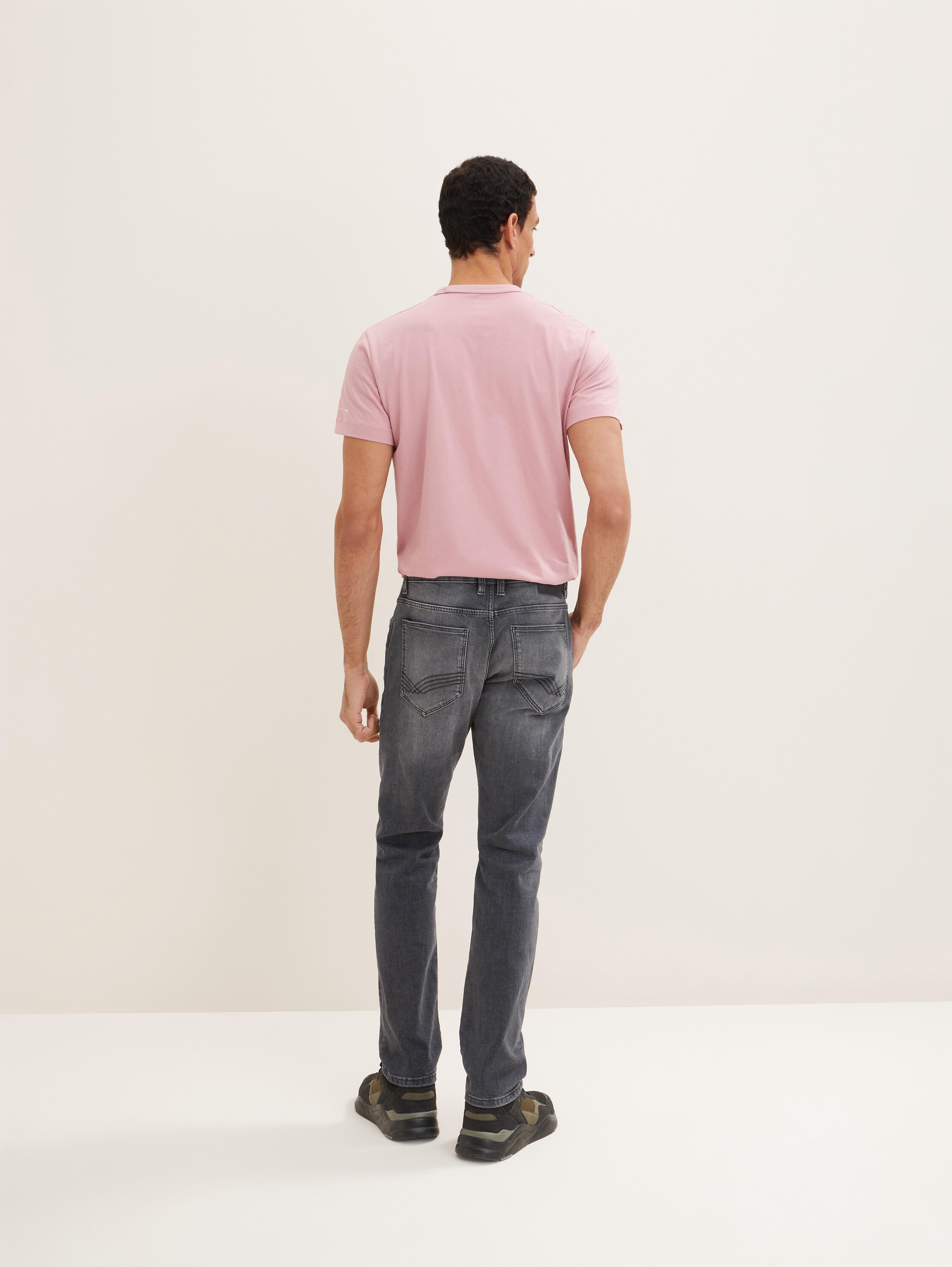TTMARVIN Straight Jeans - used mid stone grey denim - Auschnitt Model-Rückansicht