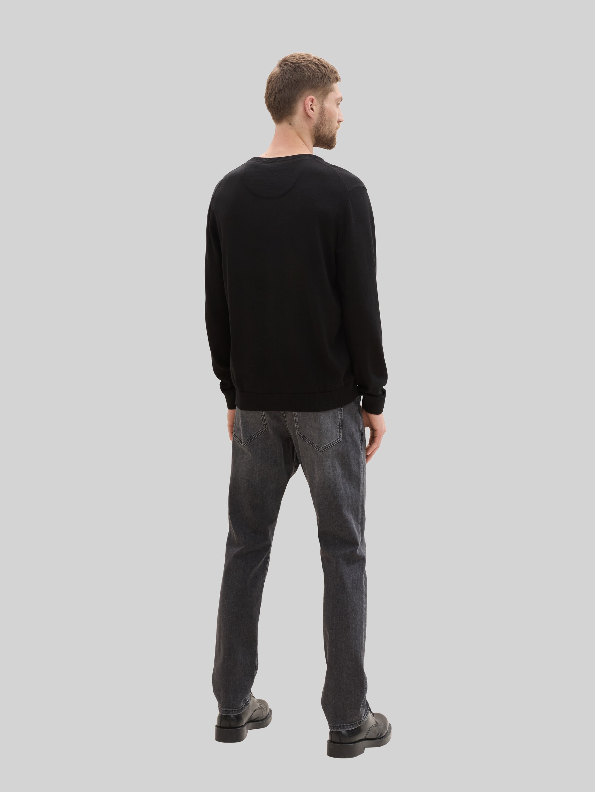 TTJOSH REGULAR SLIM Jeans - grey denim - Auschnitt Model-Rückansicht