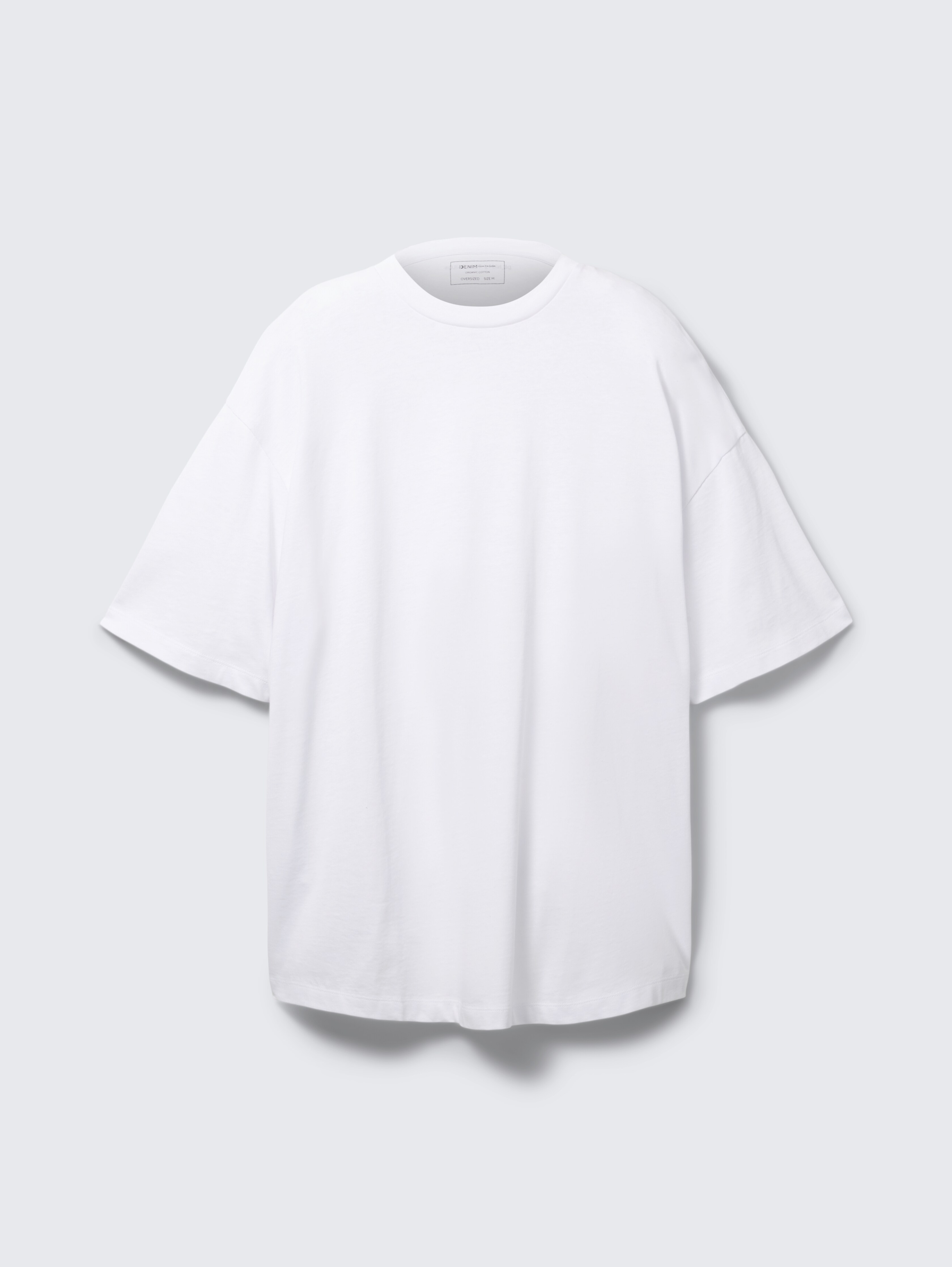 Oversize T-Shirt von Denim Male, White