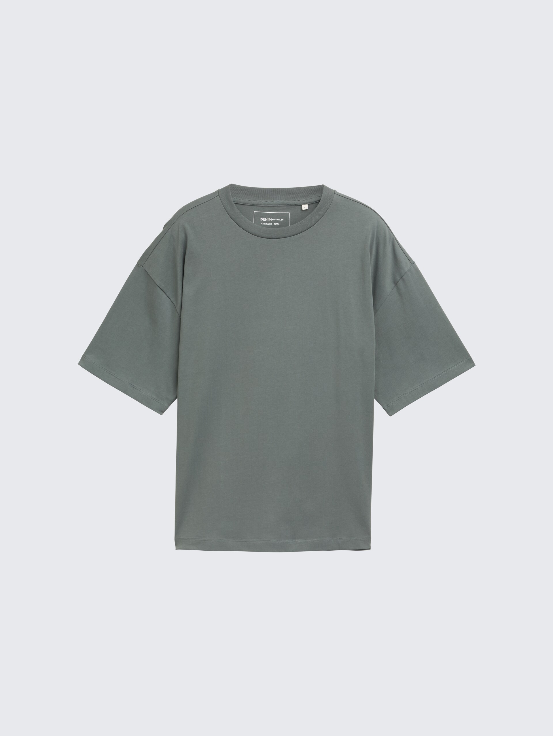 Oversize T-Shirt - washed jasper green - Vorder-Produkt-Ansicht
