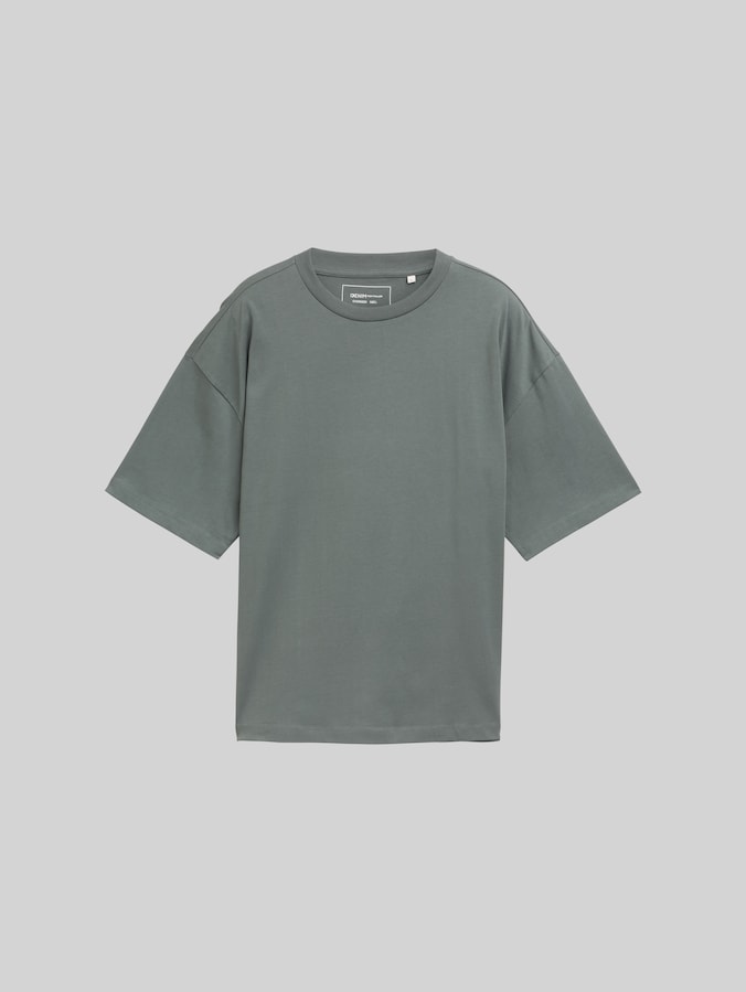 T-shirt oversize par Denim Male, washed jasper green