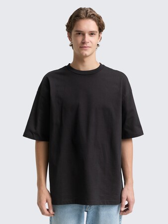 Oversize T-Shirt von Denim Male, Black