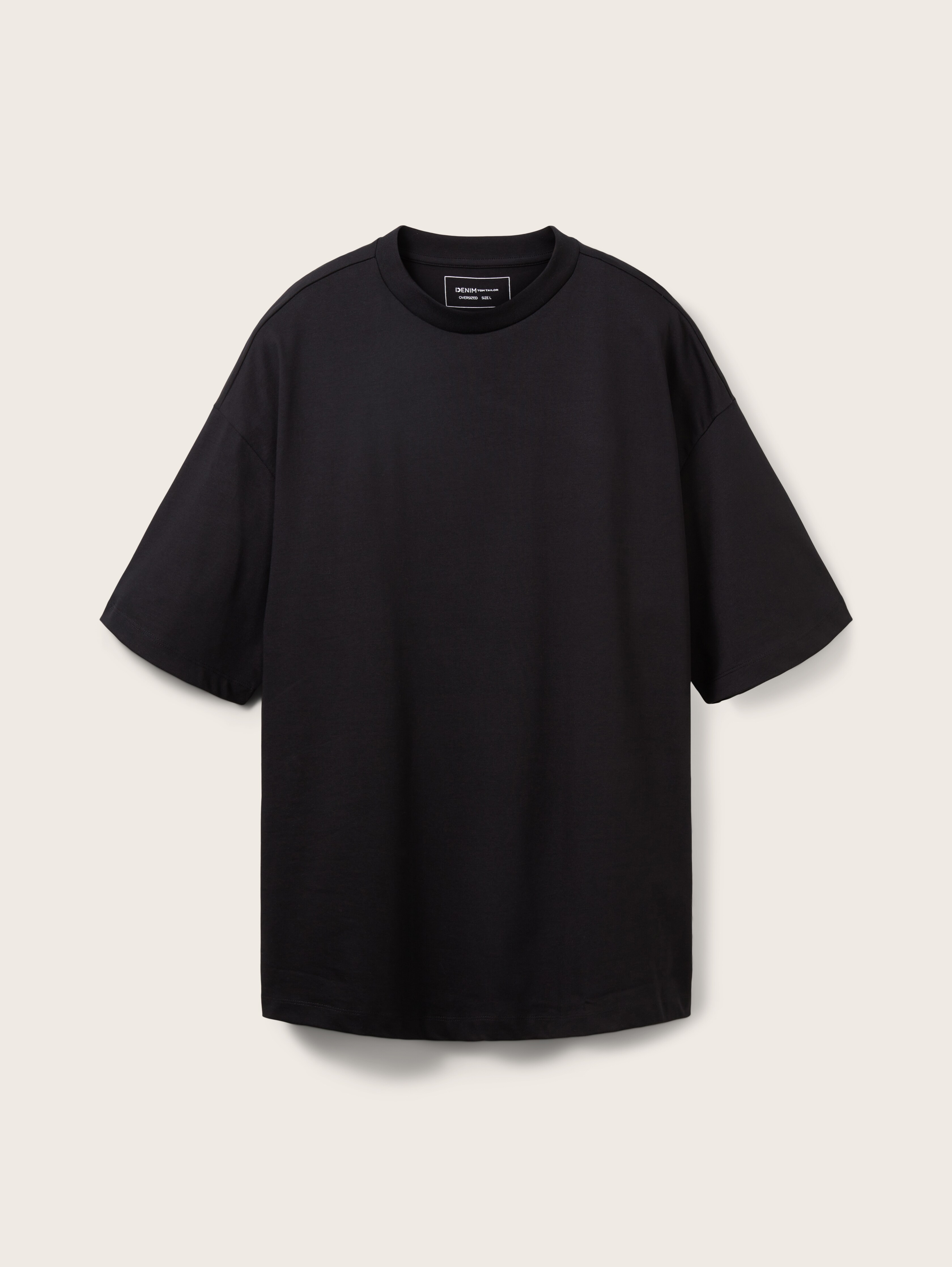 Oversize T-Shirt von Denim Male, Black