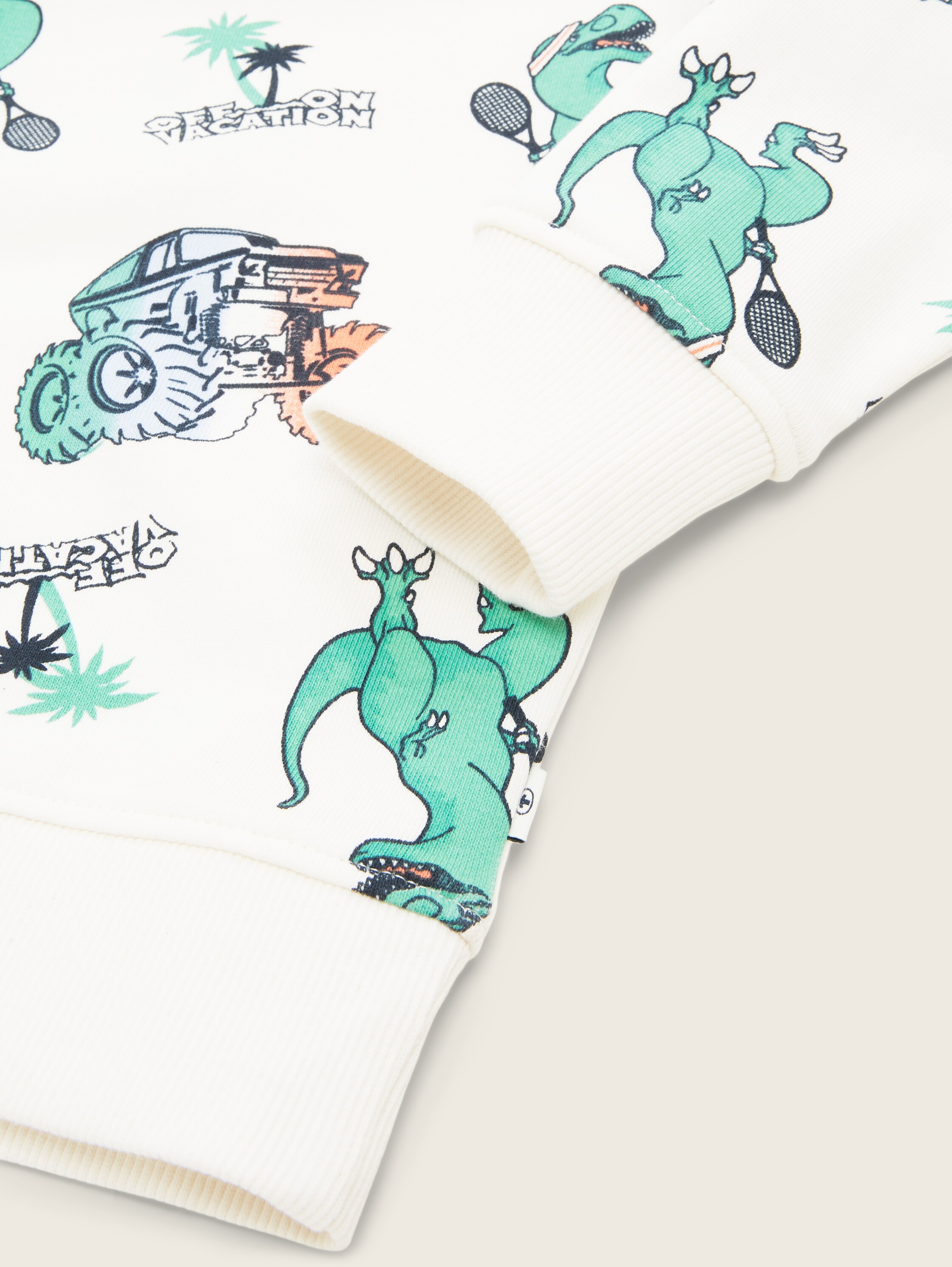 Sweatshirt with an all-over print - dino vacation print - Detail model view