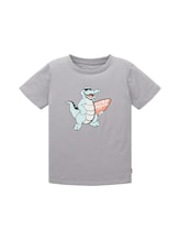 Selected, T-shirt with a print by Tom Tailor, grey