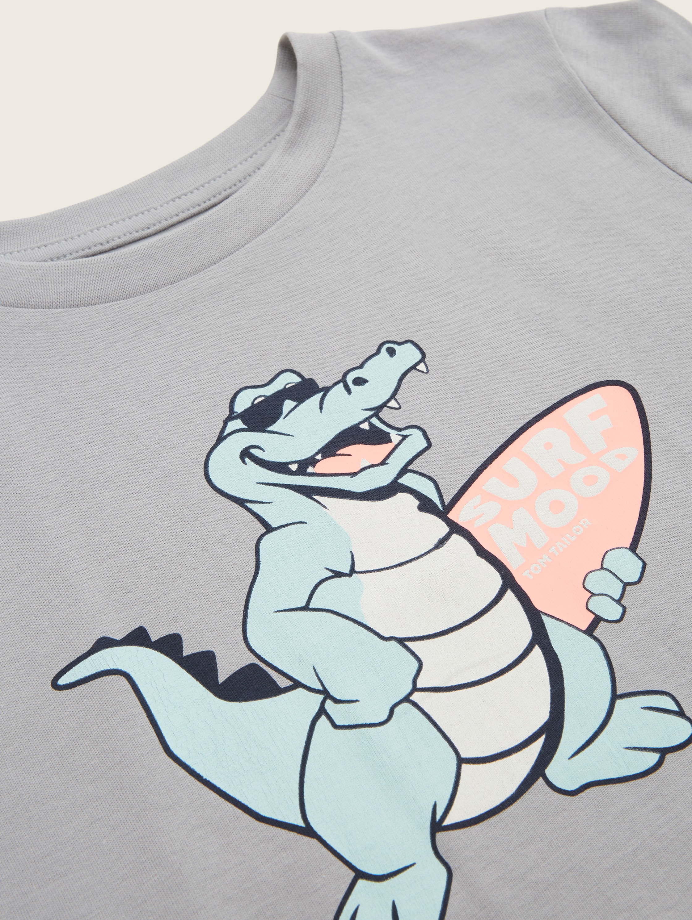 T-shirt with a print - smoky grey - Detail model view