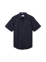 Ausgewählt, Kurzarmhemd mit Kentkragen von Tom Tailor, blau