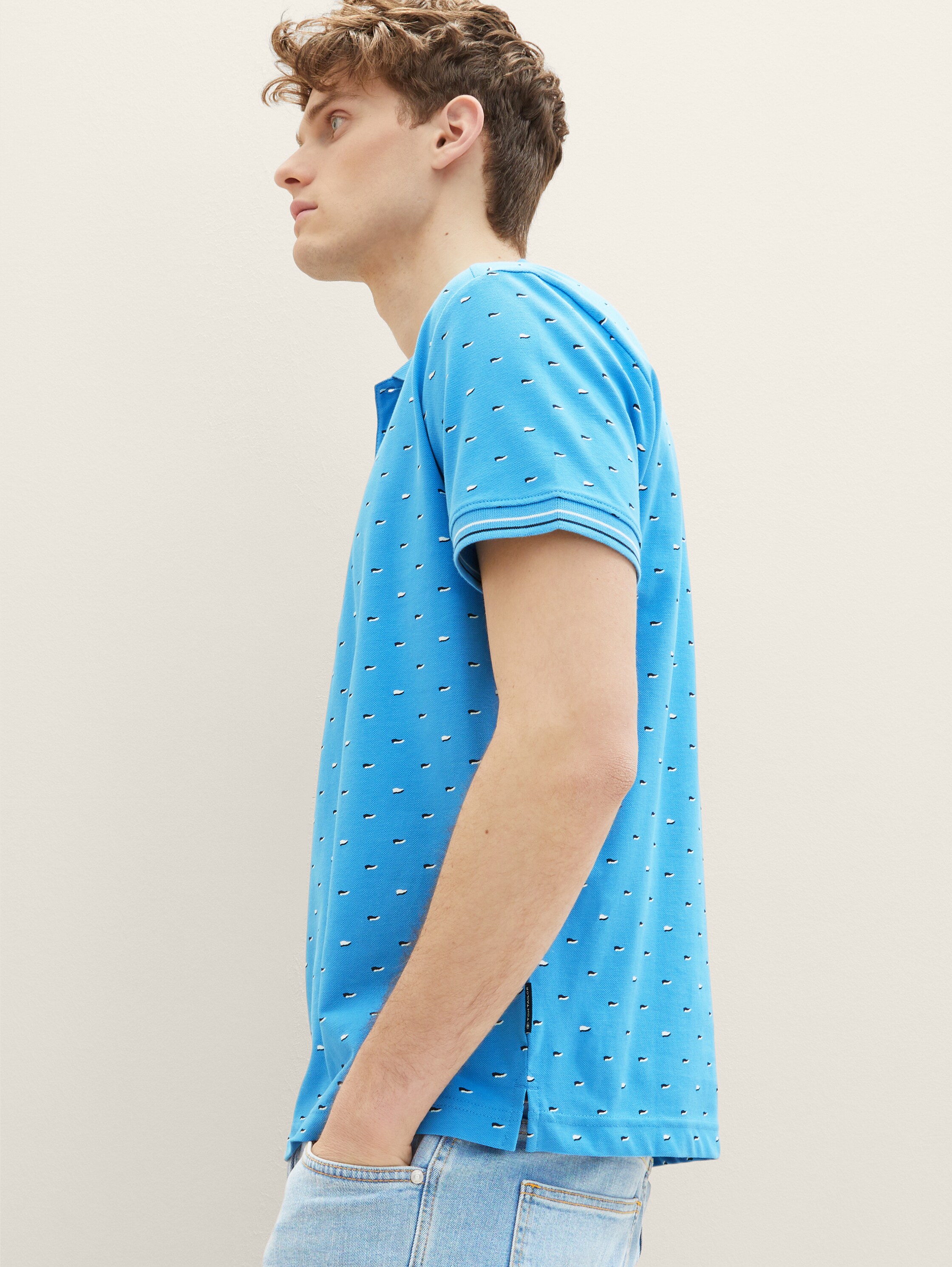 Poloshirt mit Allover-Print - 3