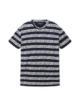 Ausgewählt, T-Shirt mit Allover-Print von Tom Tailor, blau