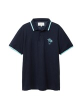 Ausgewählt, Poloshirt mit Print von Tom Tailor, blau