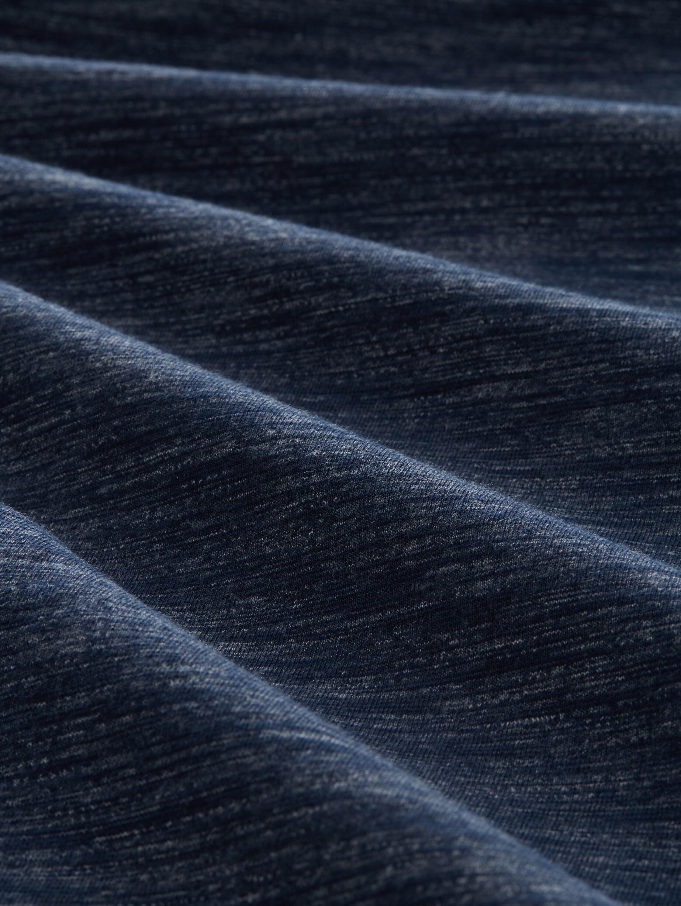 T-shirt met colorblocking - blue streaky melange - Materiaalweergave