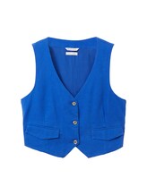 Sélectionné, Gilet à teneur en lin par Tom Tailor, bleu