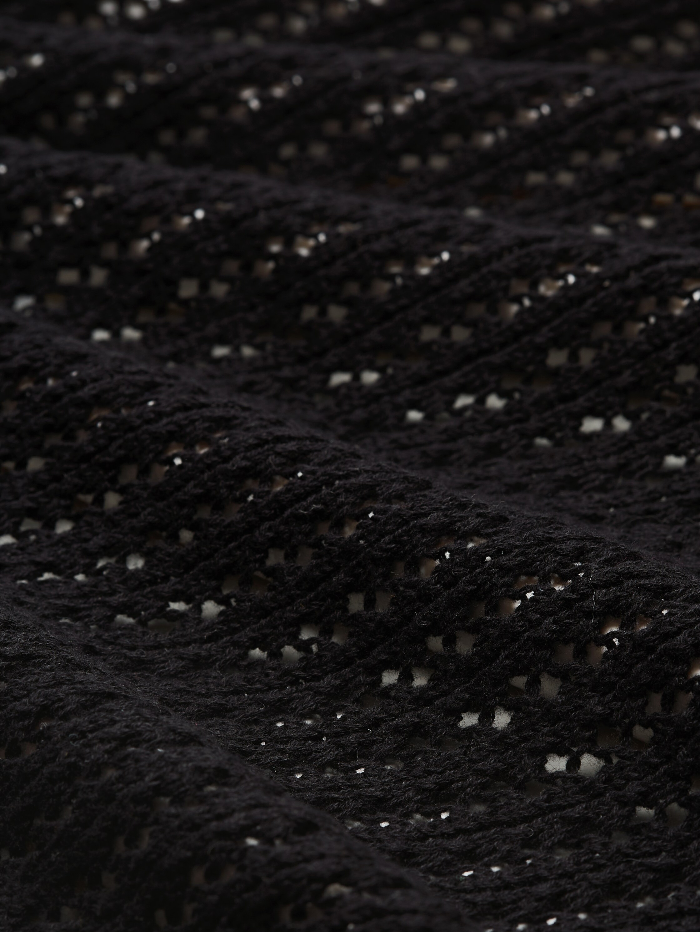 Short-sleeved cardigan - deep black - Material view