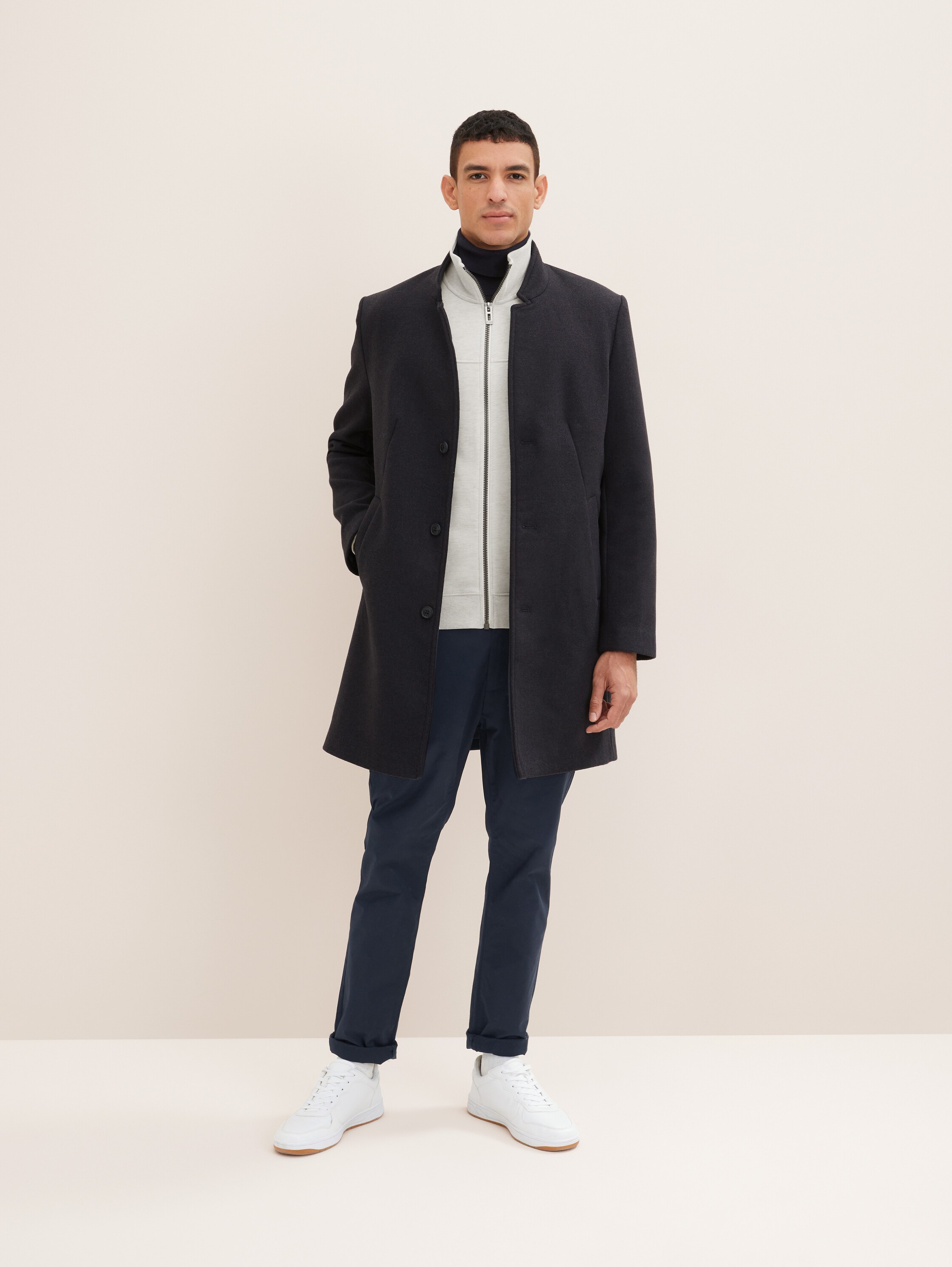 Sweatjacke mit Ziernaht - 2