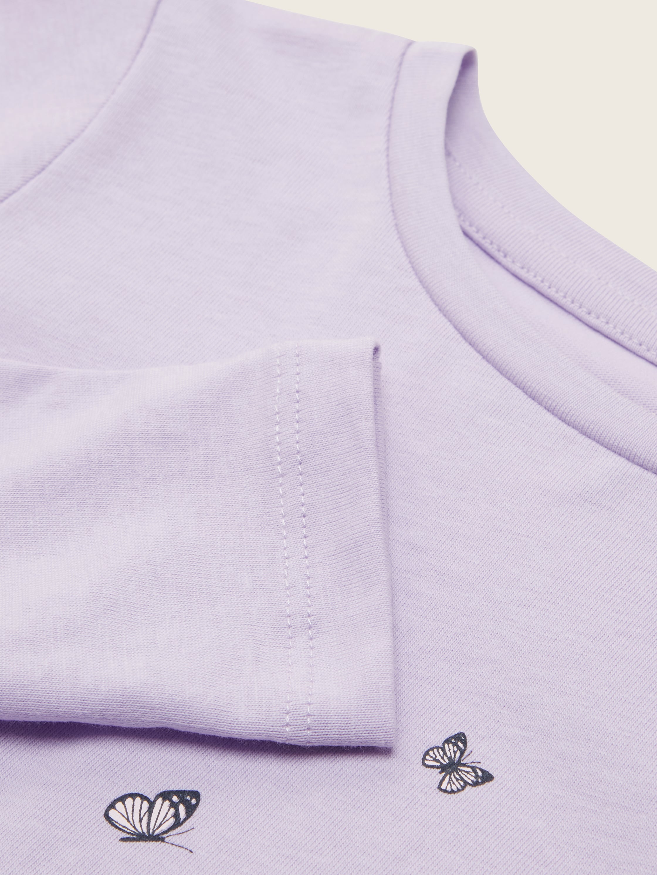 Shirt met lange mouwen en motiefprint - lilac sky - Detailaanzicht model