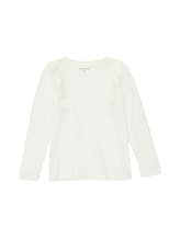 Niet geselecteerd, Shirt met lange mouwen en ruches door , wit