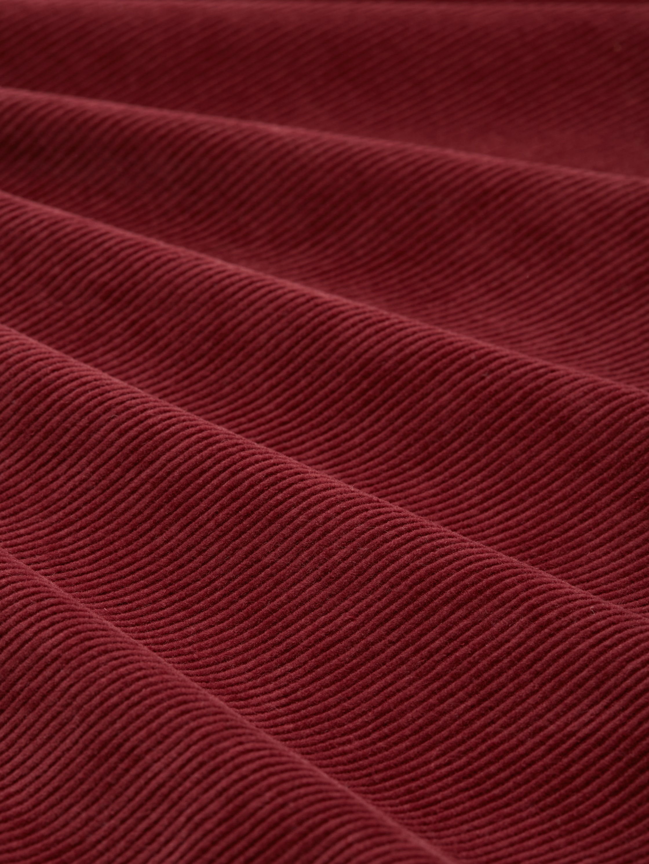 shirt jacket made of corduroy - burned bordeaux red - Material view