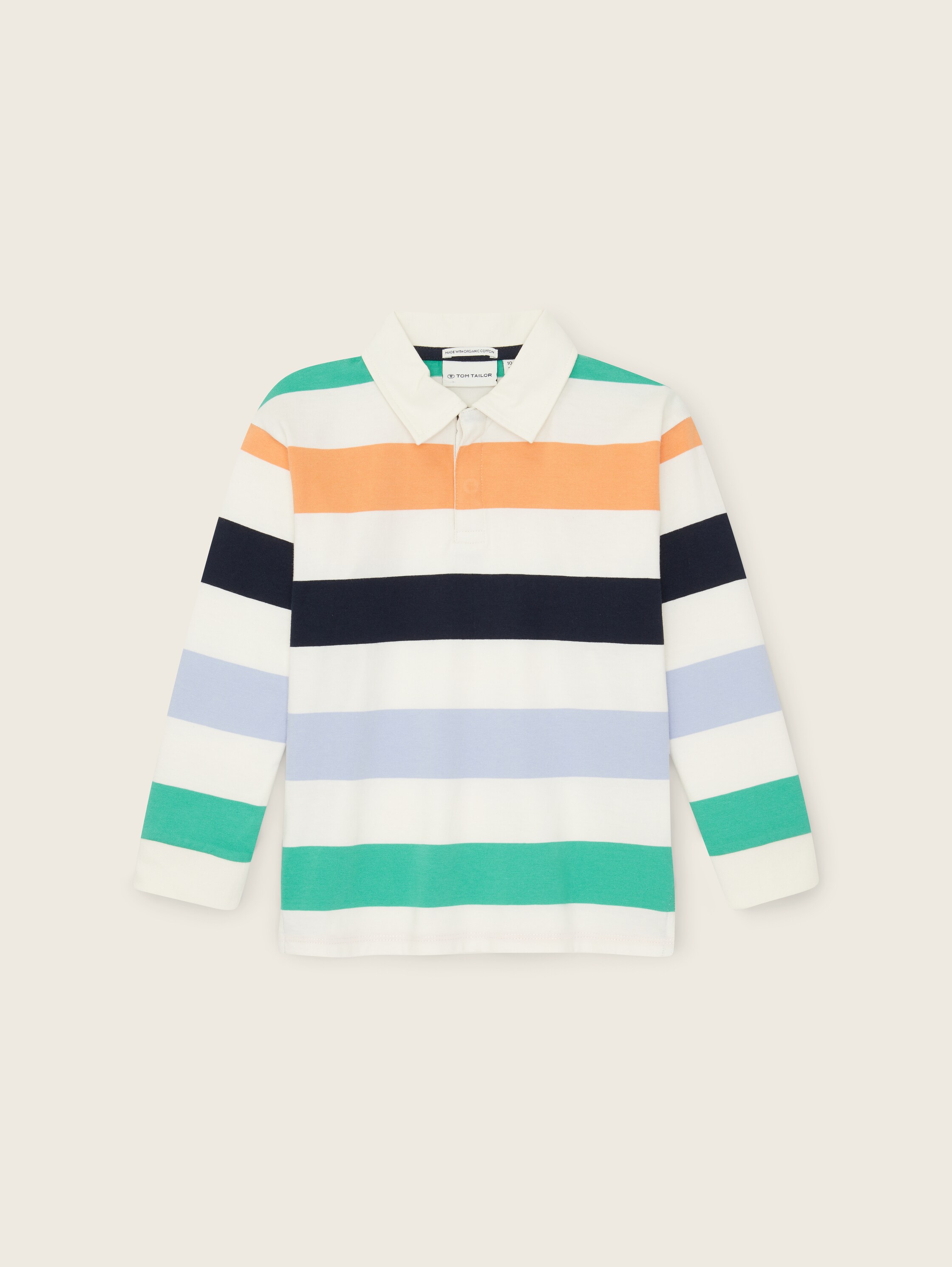 Gestreiftes Poloshirt - weiß - 
