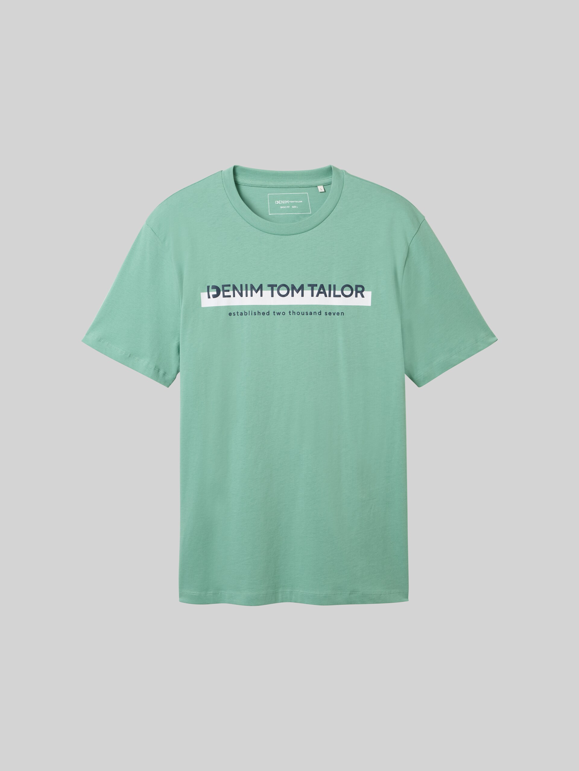 T-shirt with a logo print - Salvia Green - Front product view