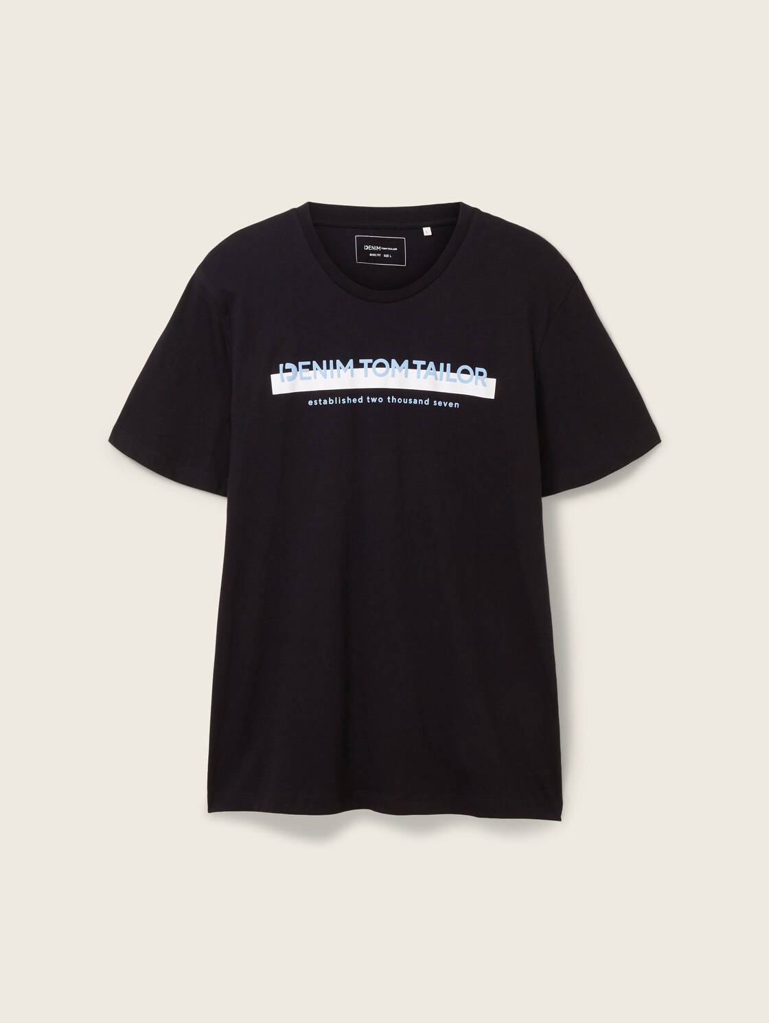 T-Shirt mit Logo-Print - Black - Vorder-Produkt-Ansicht