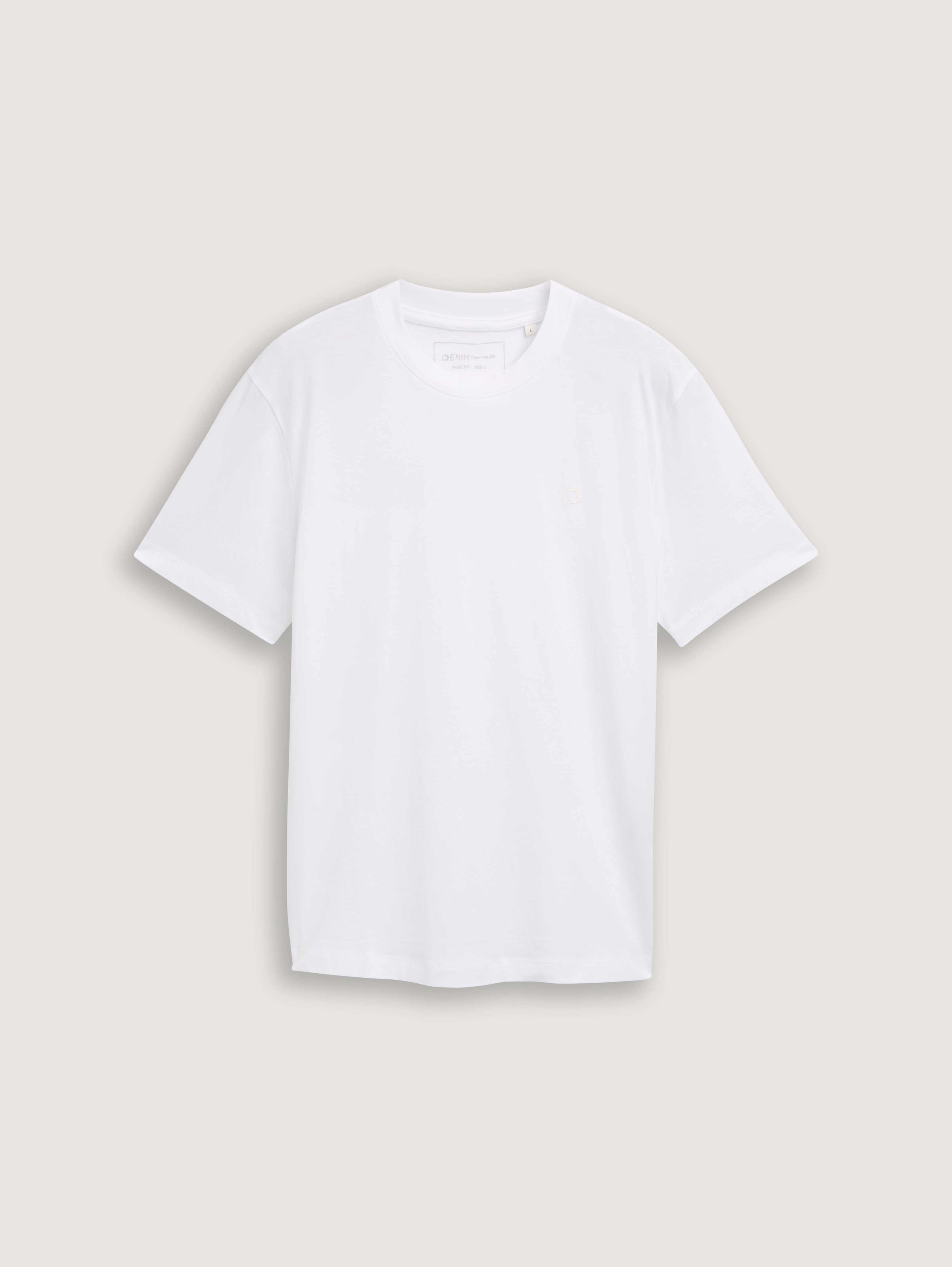 Basic T-Shirt von Denim Male, Knit White