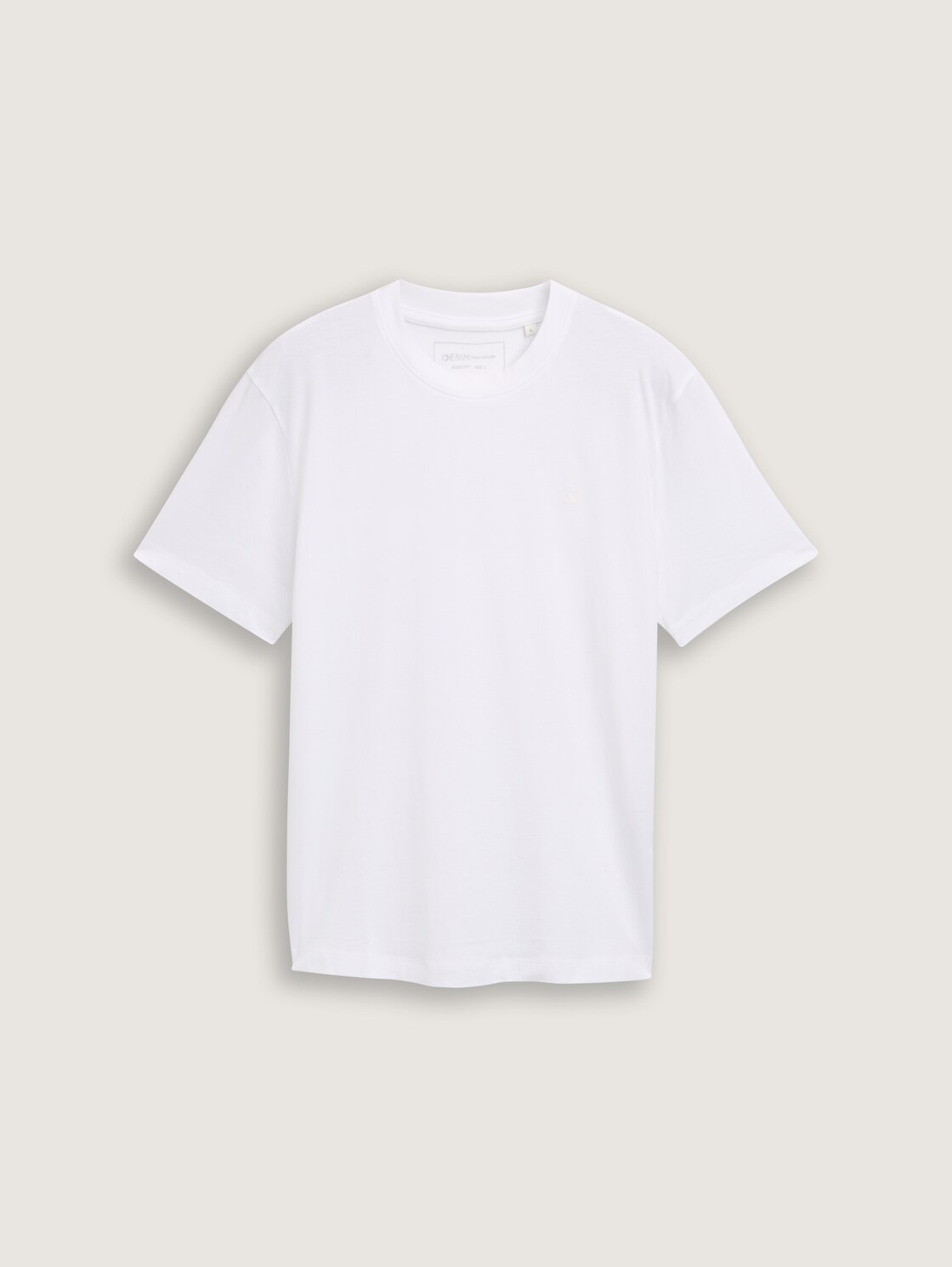 Basic T-Shirt - Knit White - Vorder-Produkt-Ansicht