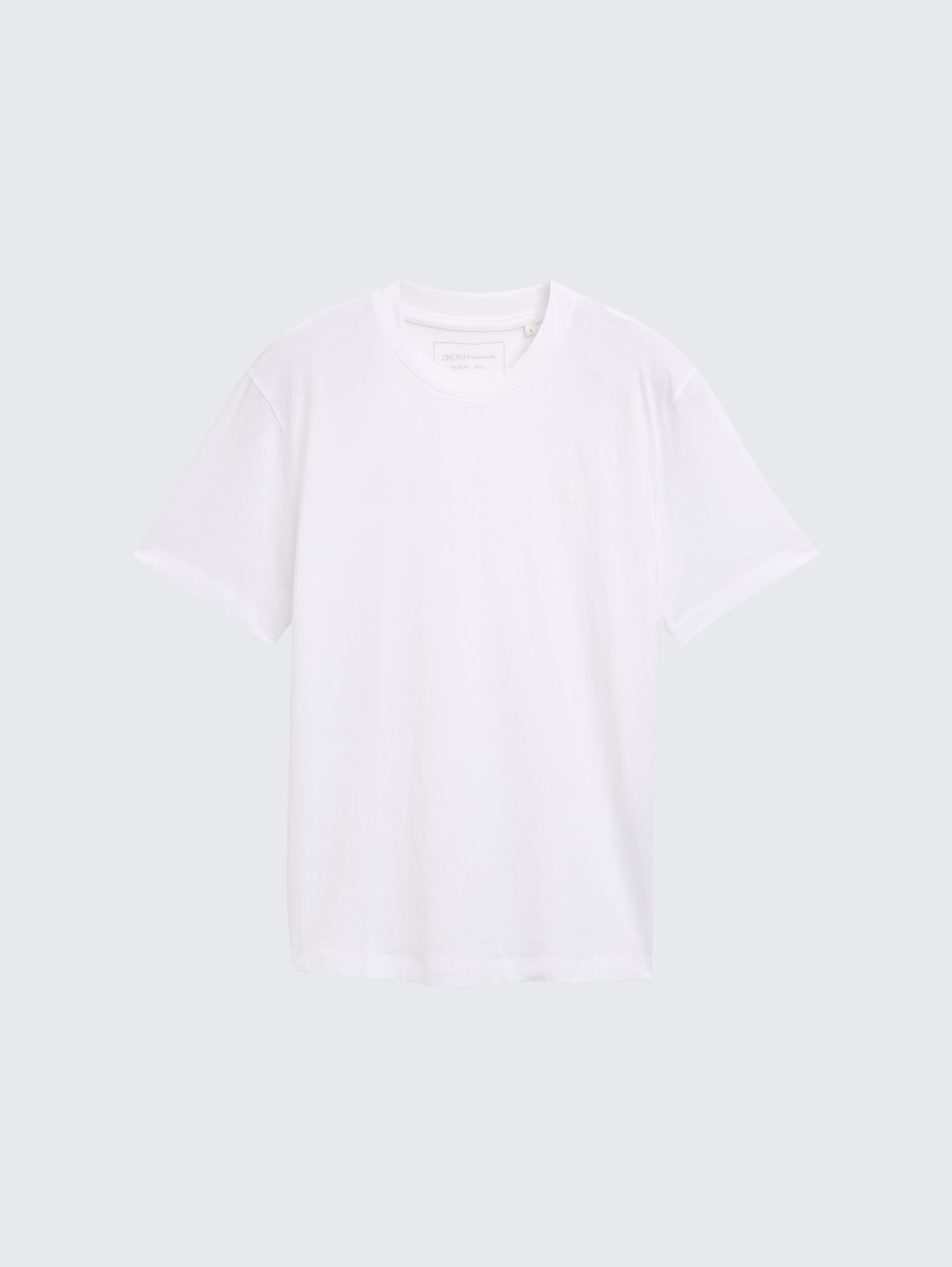 Basic T-Shirt - Knit White - Vorder-Produkt-Ansicht