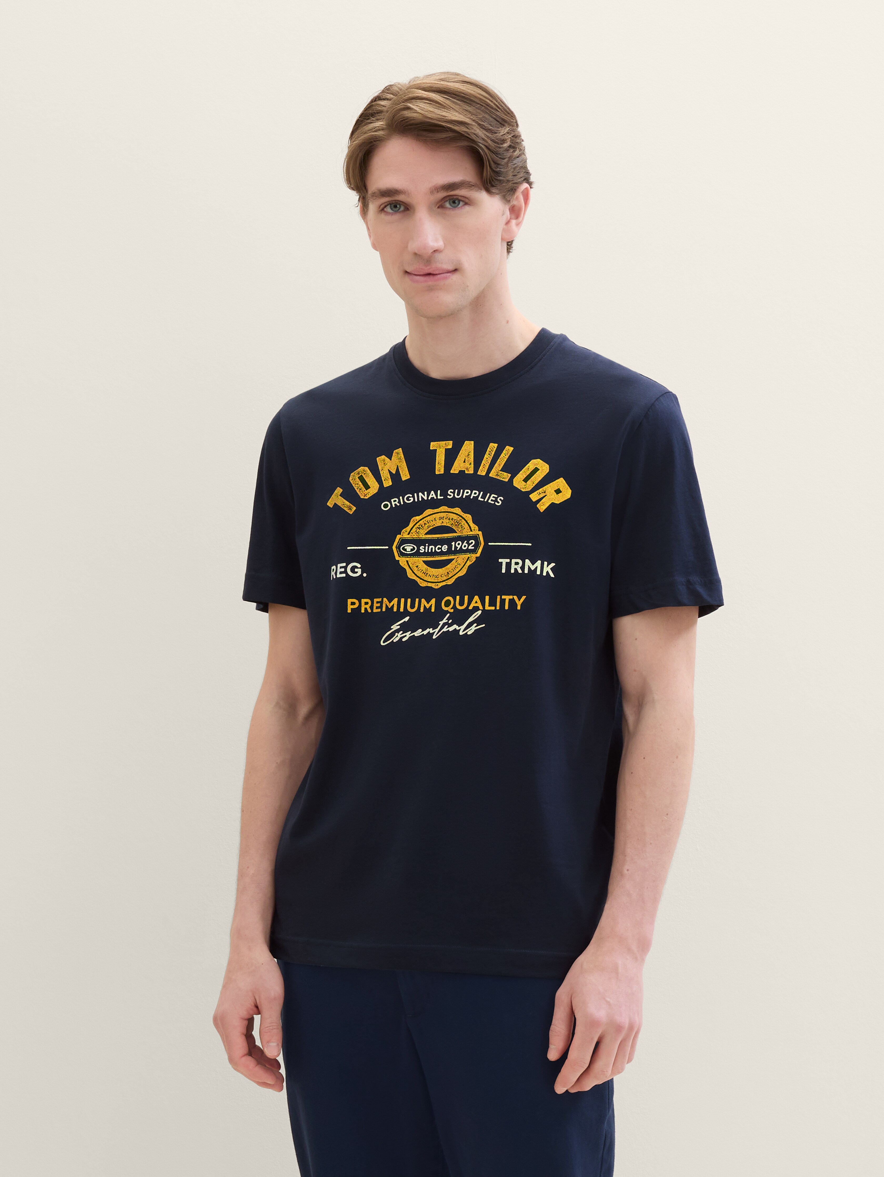 T-shirt met logoprint door Men, Dark Blue
