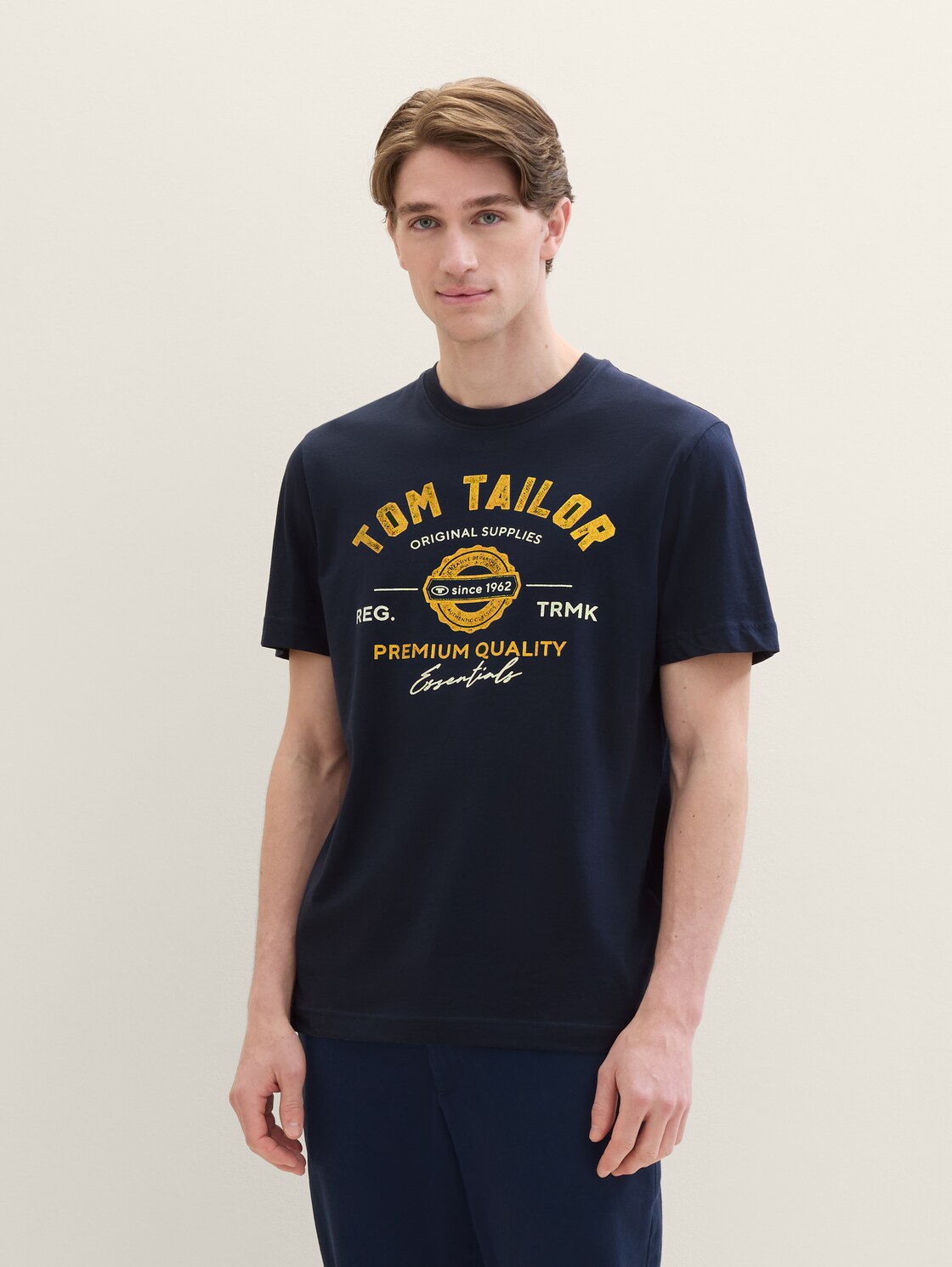 T-Shirt mit Logo-Print - Dark Blue