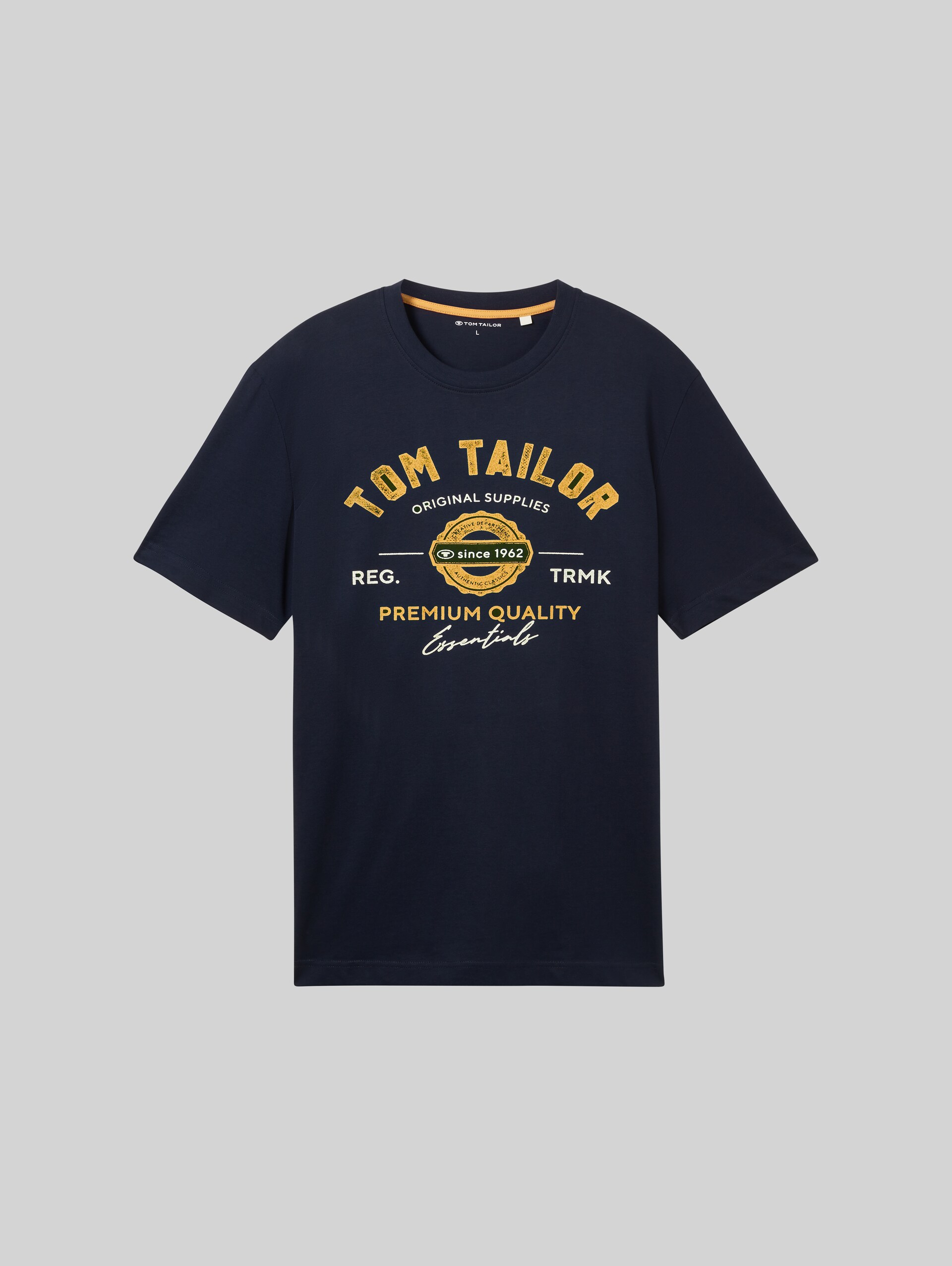 T-shirt with logo print - Dark Blue - Front product view