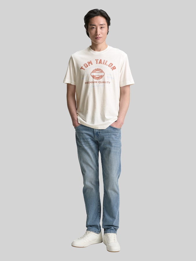 T-shirt met logo-opdruk door Men, off white
