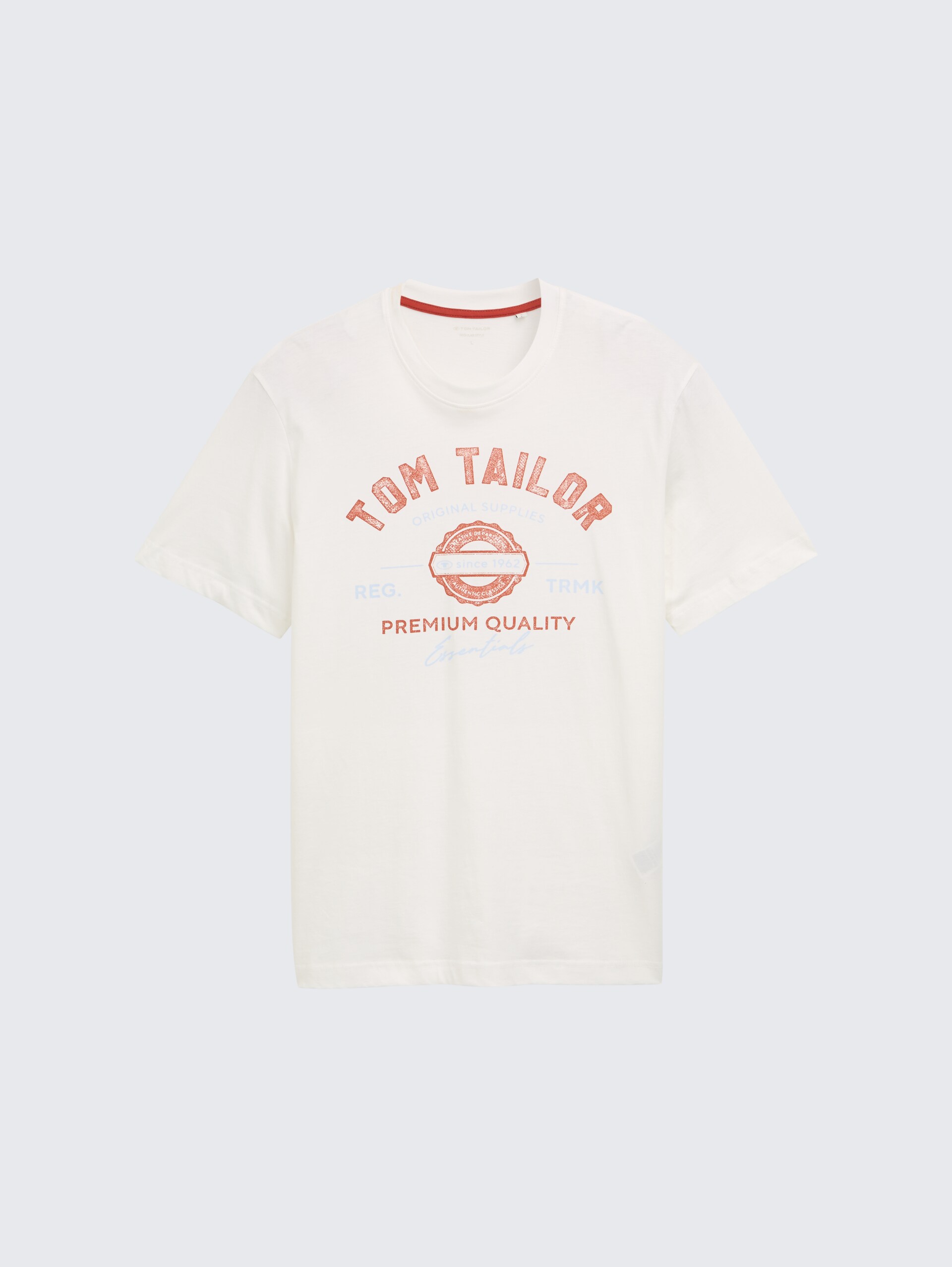 T-Shirt mit Logo-Print - off white - Vorder-Produkt-Ansicht