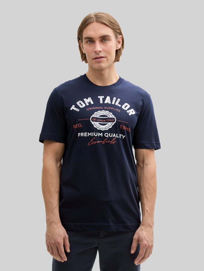 T-Shirt mit Logo-Print von Men, sky captain blue