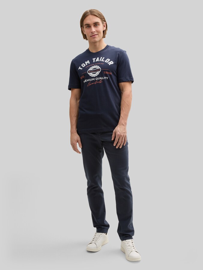 T-shirt with a logo print by Men, sky captain blue