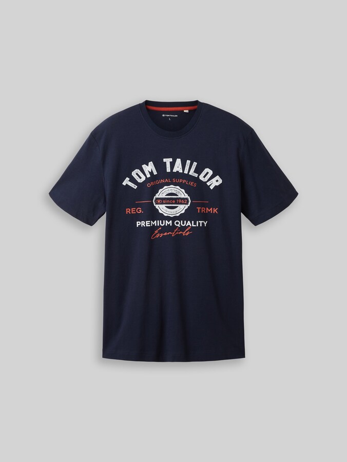 T-shirt with logo print by Men, sky captain blue