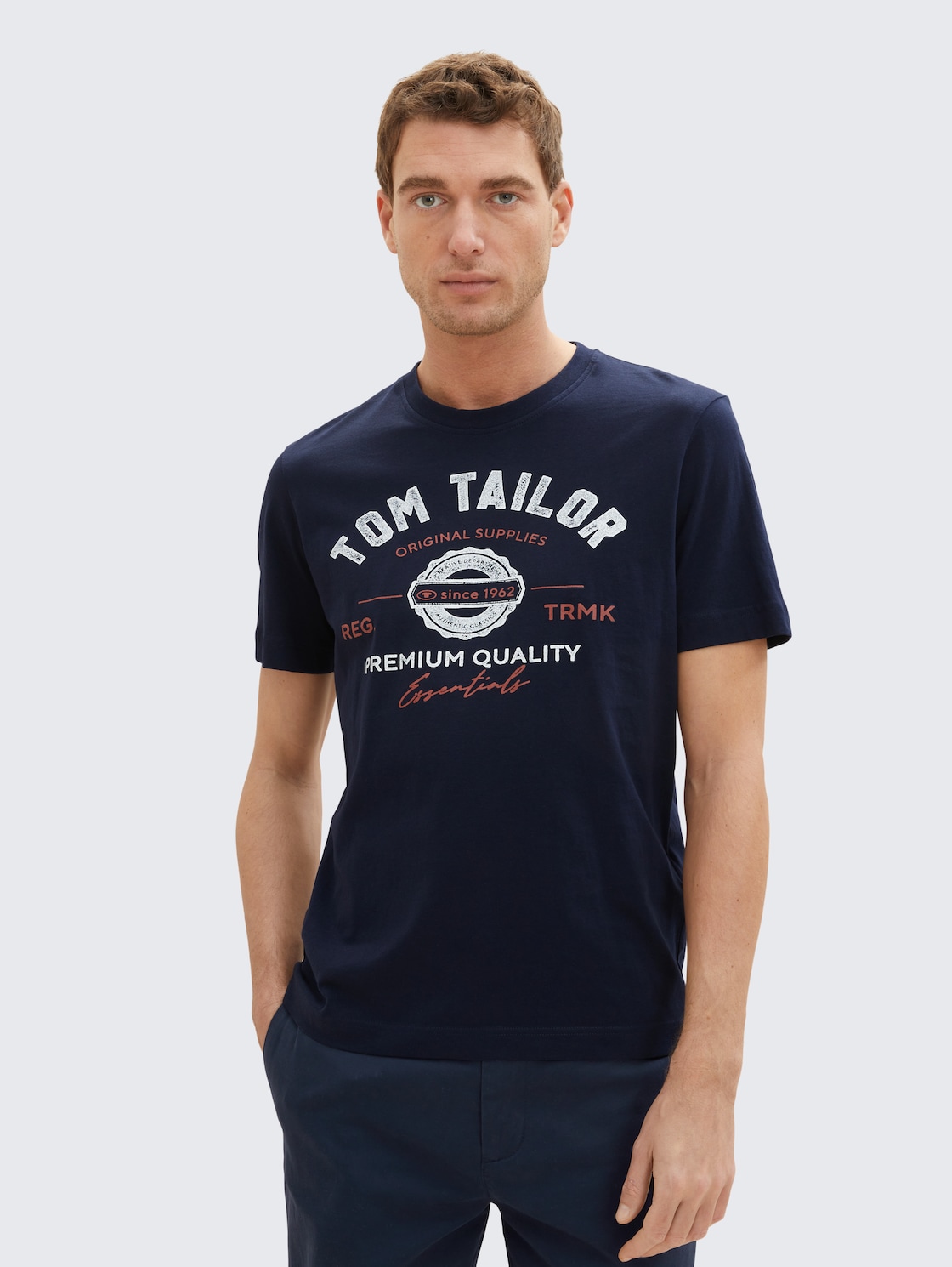 T-Shirt mit Logo-Print - sky captain blue