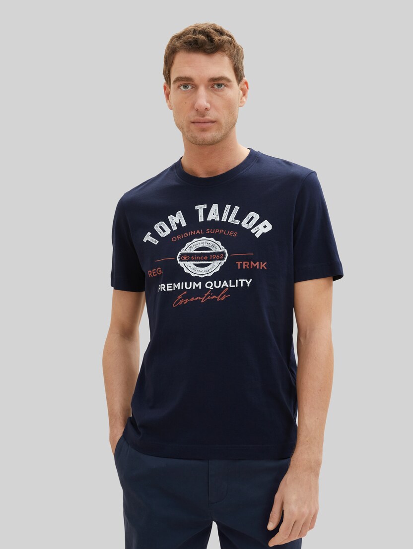T-shirt met logo-print door Men, sky captain blue