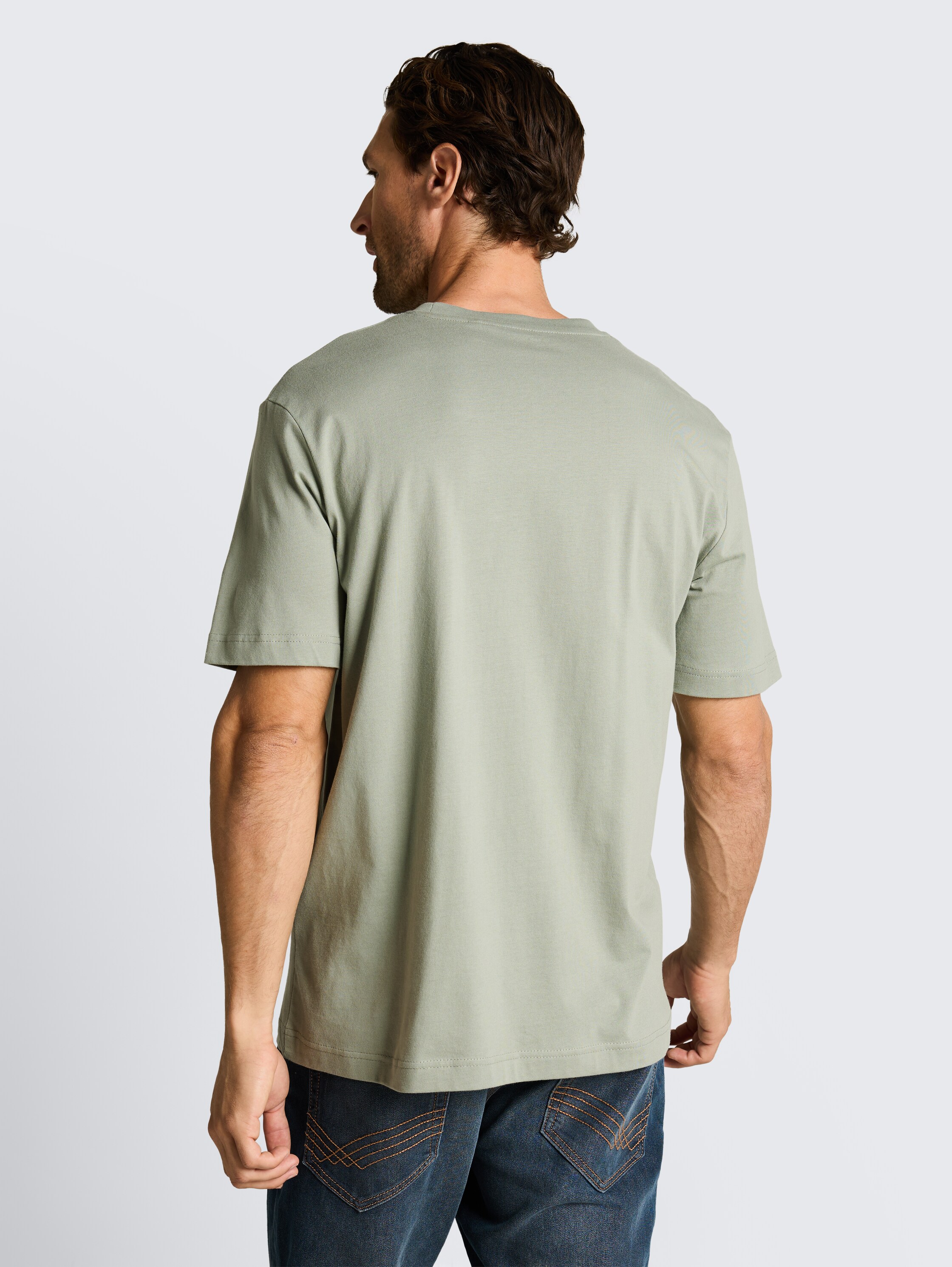 T-shirt met logo-print - greyish_shadow_olive - 