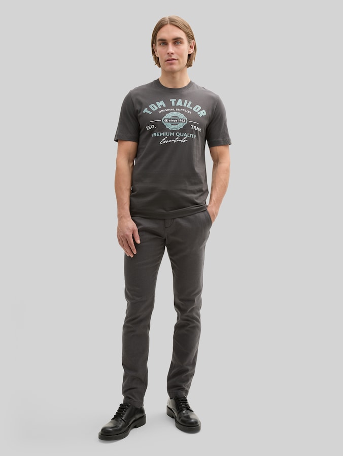 T-shirt avec logo imprimé par Men, Tarmac Grey