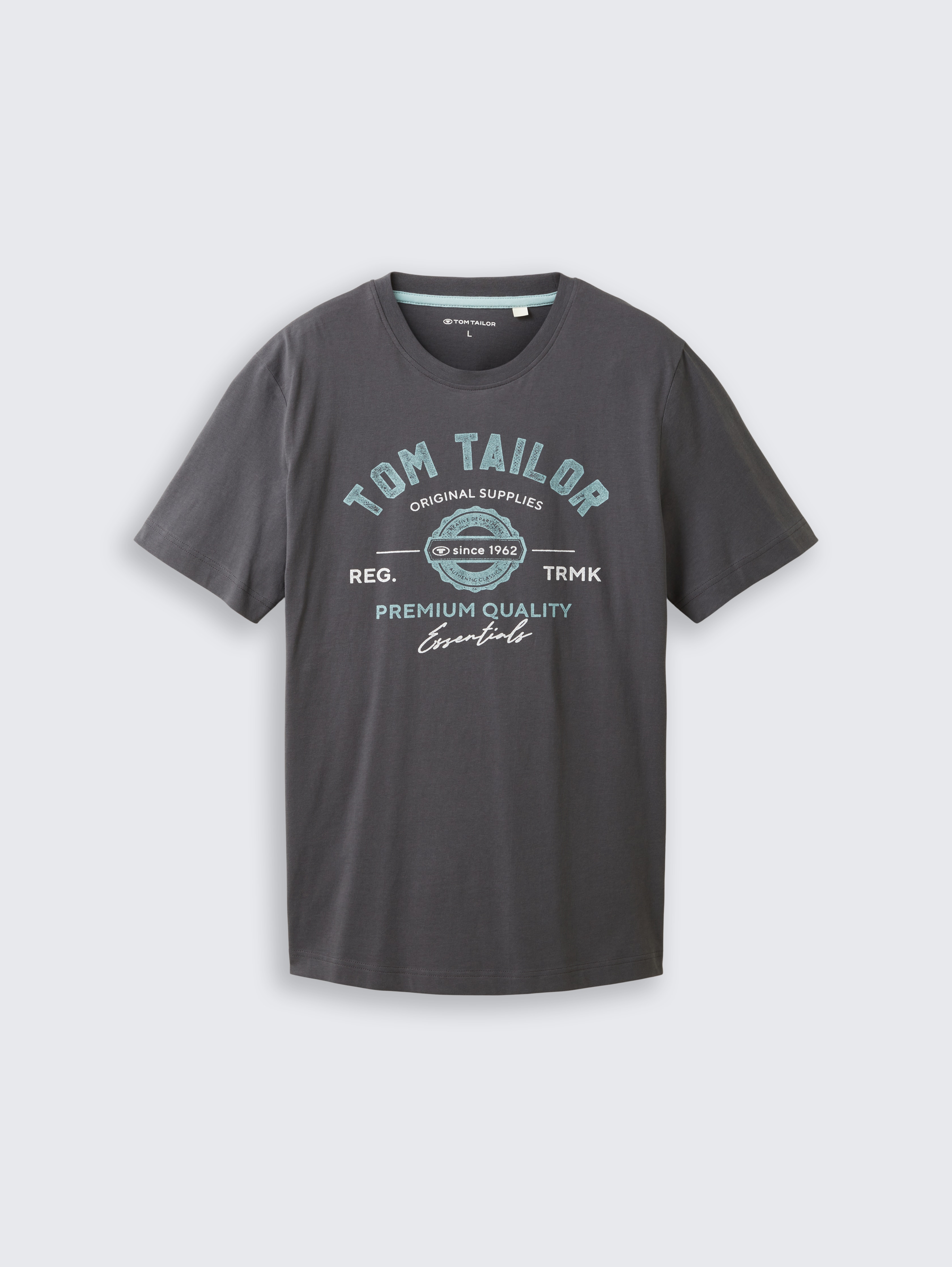 T-Shirt mit Logo-Print von Men, Tarmac Grey