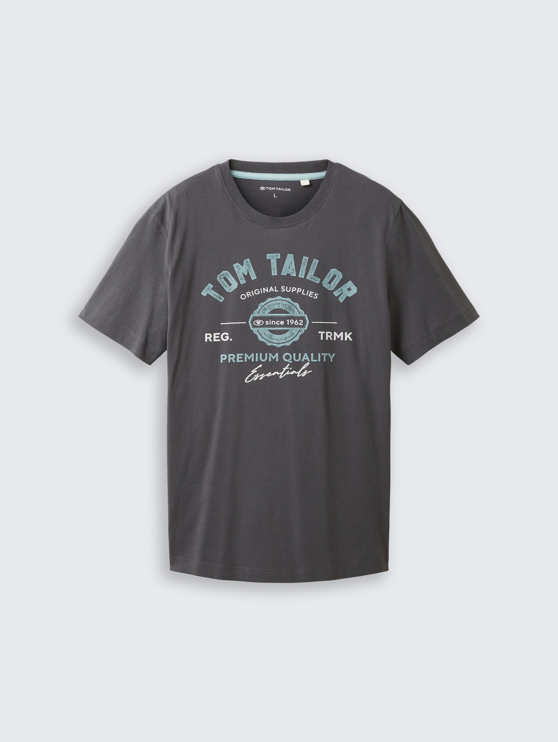 T-Shirt mit Logo-Print - Tarmac Grey - Vorder-Produkt-Ansicht
