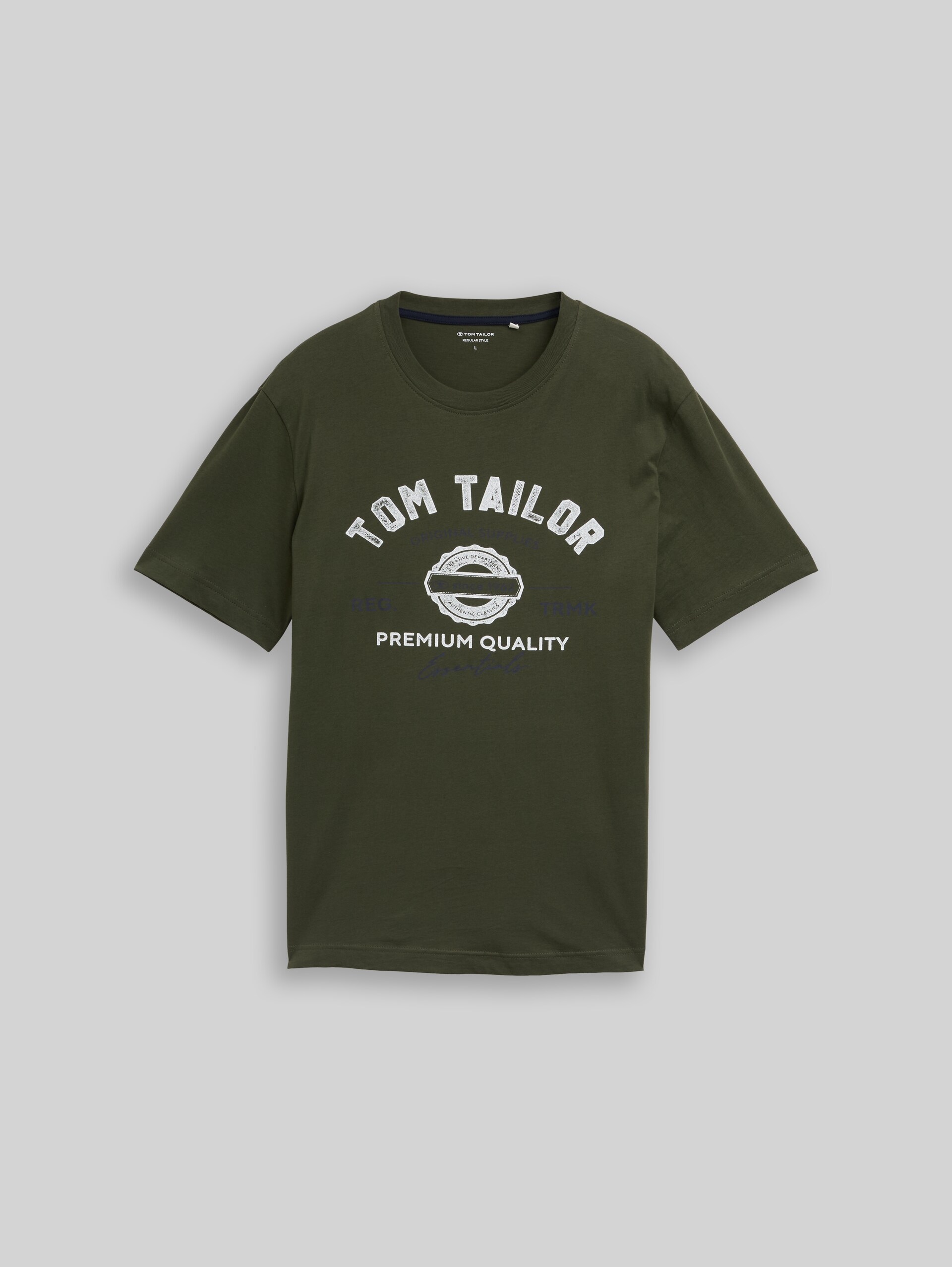 T-shirt with logo print - Deep Forest Green - Front product view